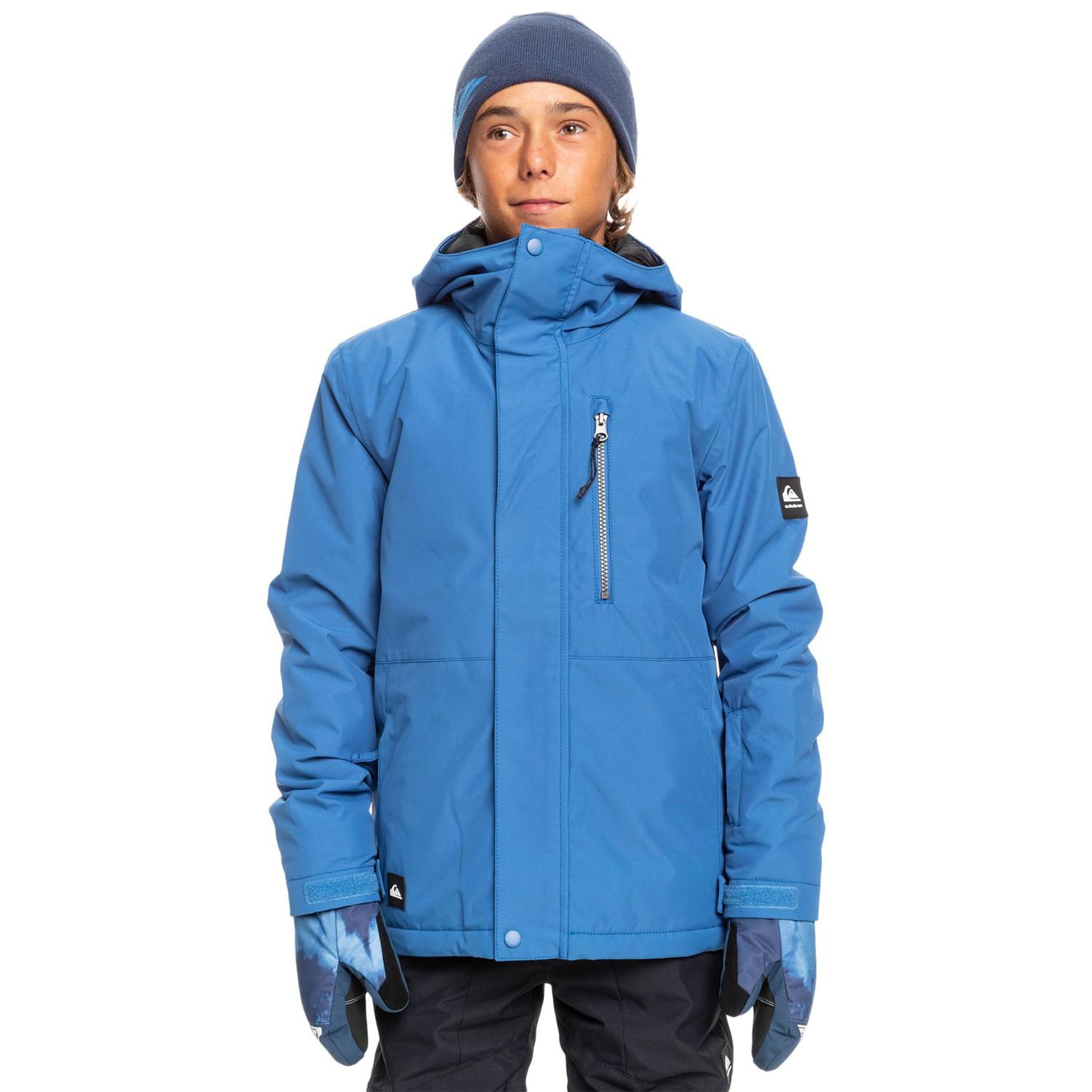 Quiksilver Mission Solid Youth Erkek Çocuk Mavi Snowboard Ceketi