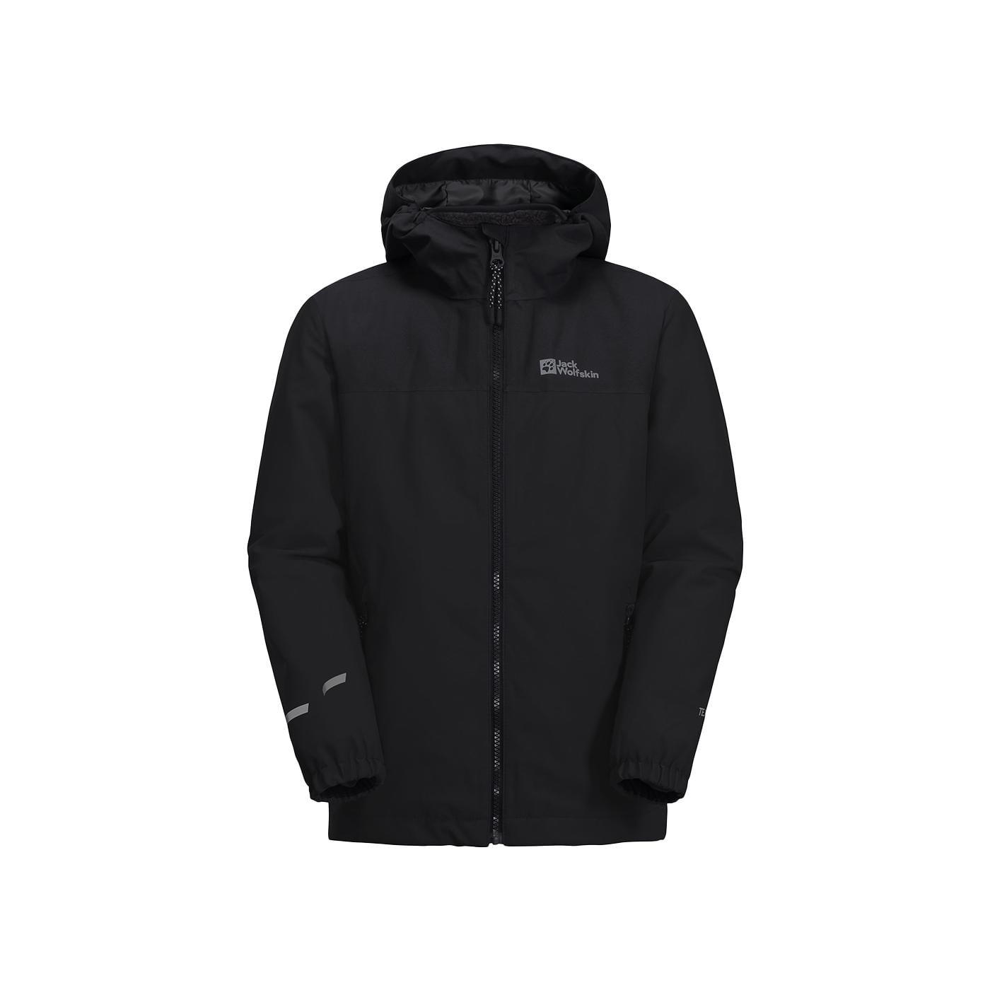 Jack Wolfskin Snowcurl 3in1 Erkek Çocuk Siyah Outdoor Ceketi