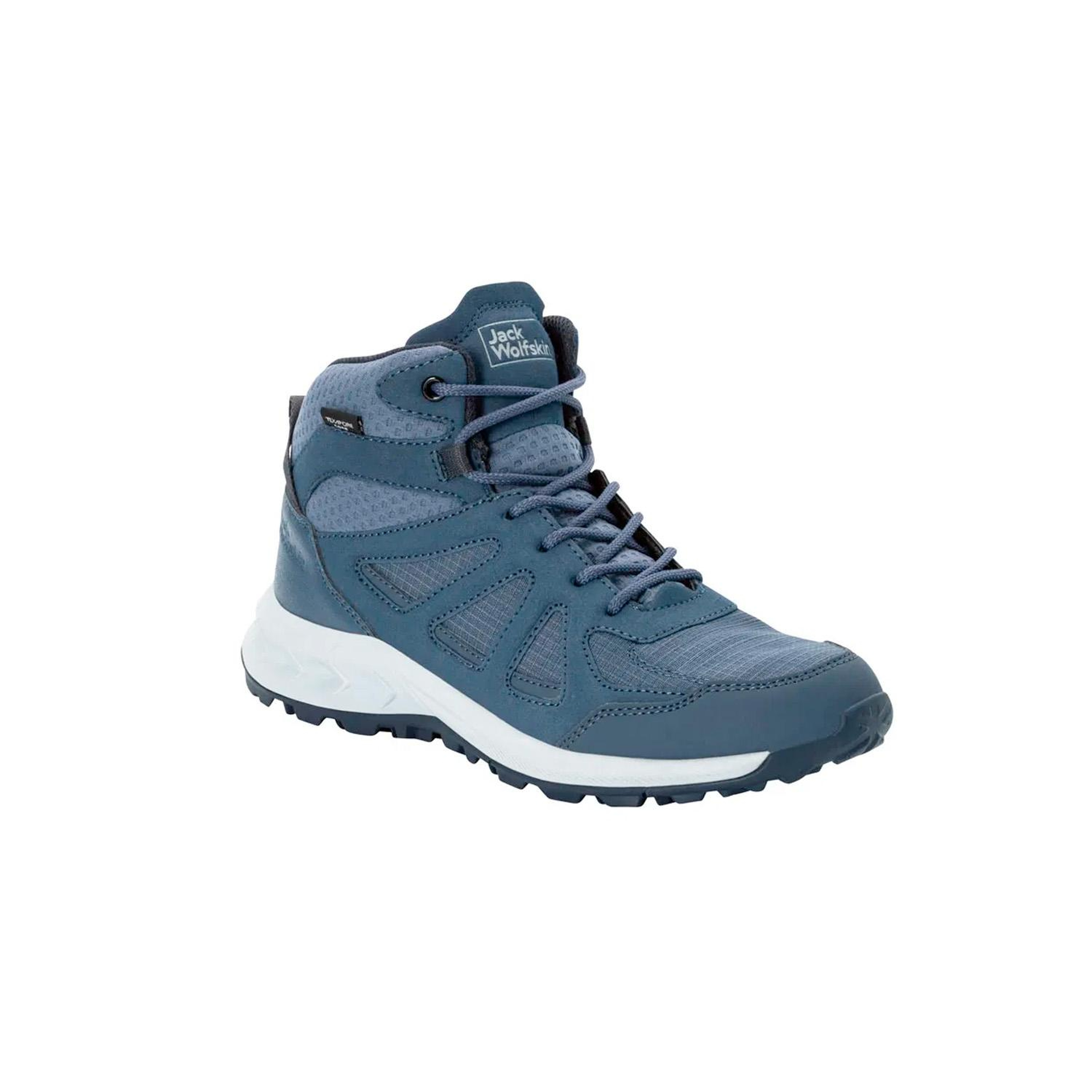 Jack Wolfskin Woodland 2 Texapore Mid Kadın Mavi Bot