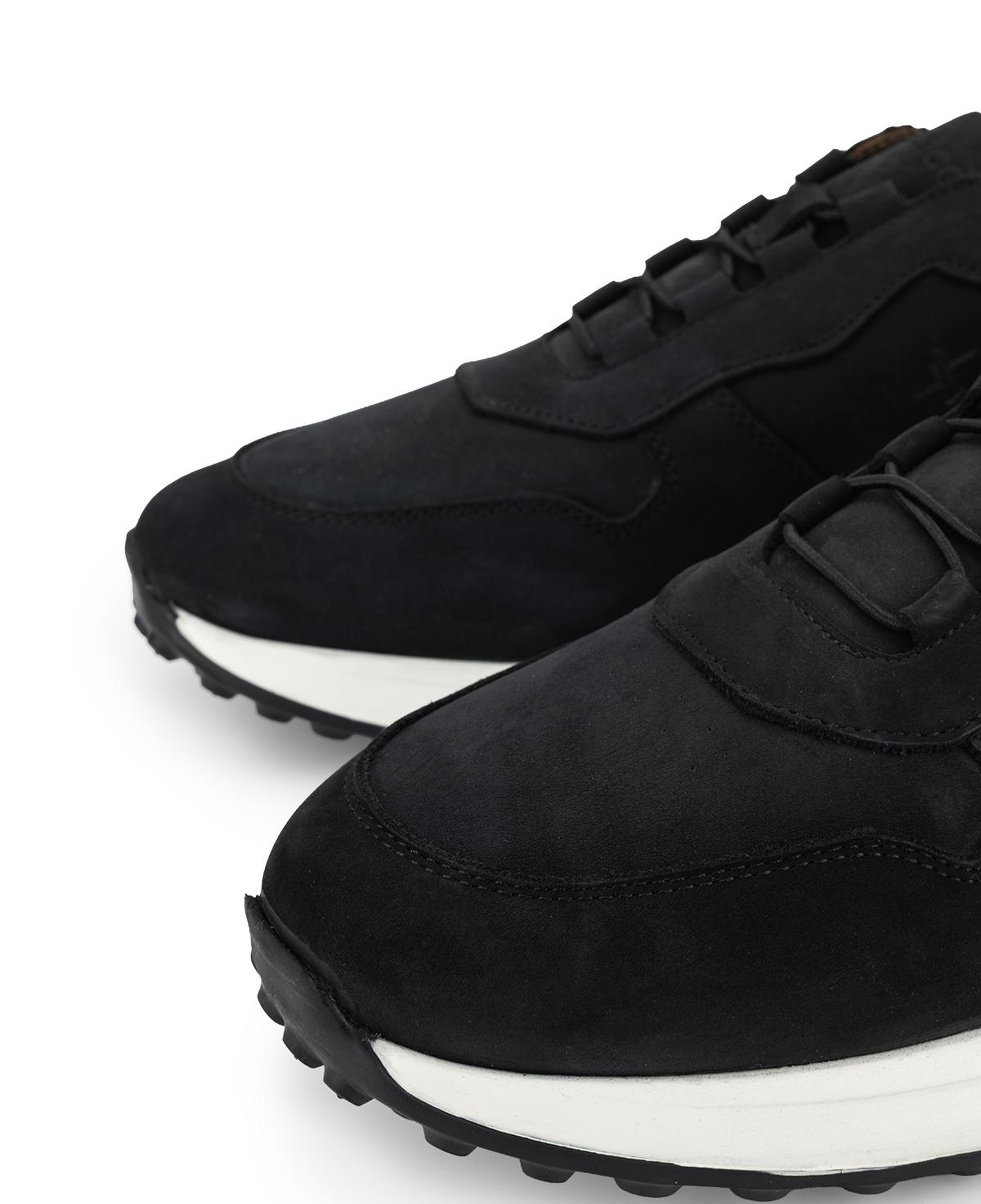 Tamer Tanca Erkek Hakiki Deri Siyah Nubuk Sneakers & Spor Ayakkabı