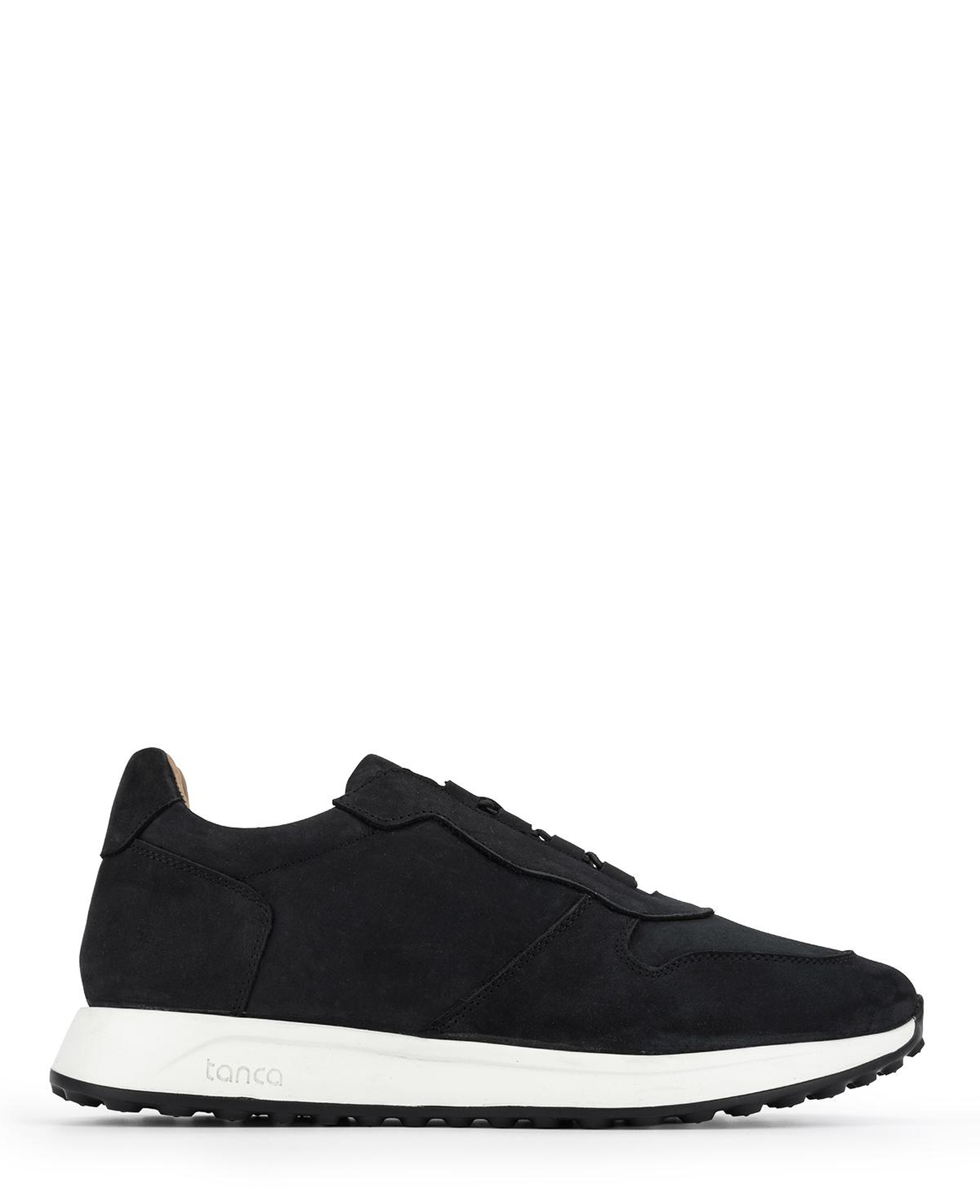 Tamer Tanca Erkek Hakiki Deri Siyah Nubuk Sneakers & Spor Ayakkabı