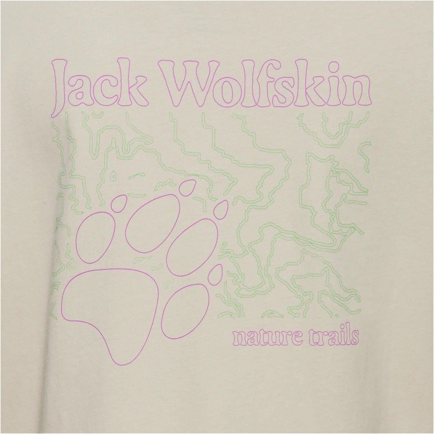 Jack Wolfskin Celebrate The Paw Kadın Bej Tişört