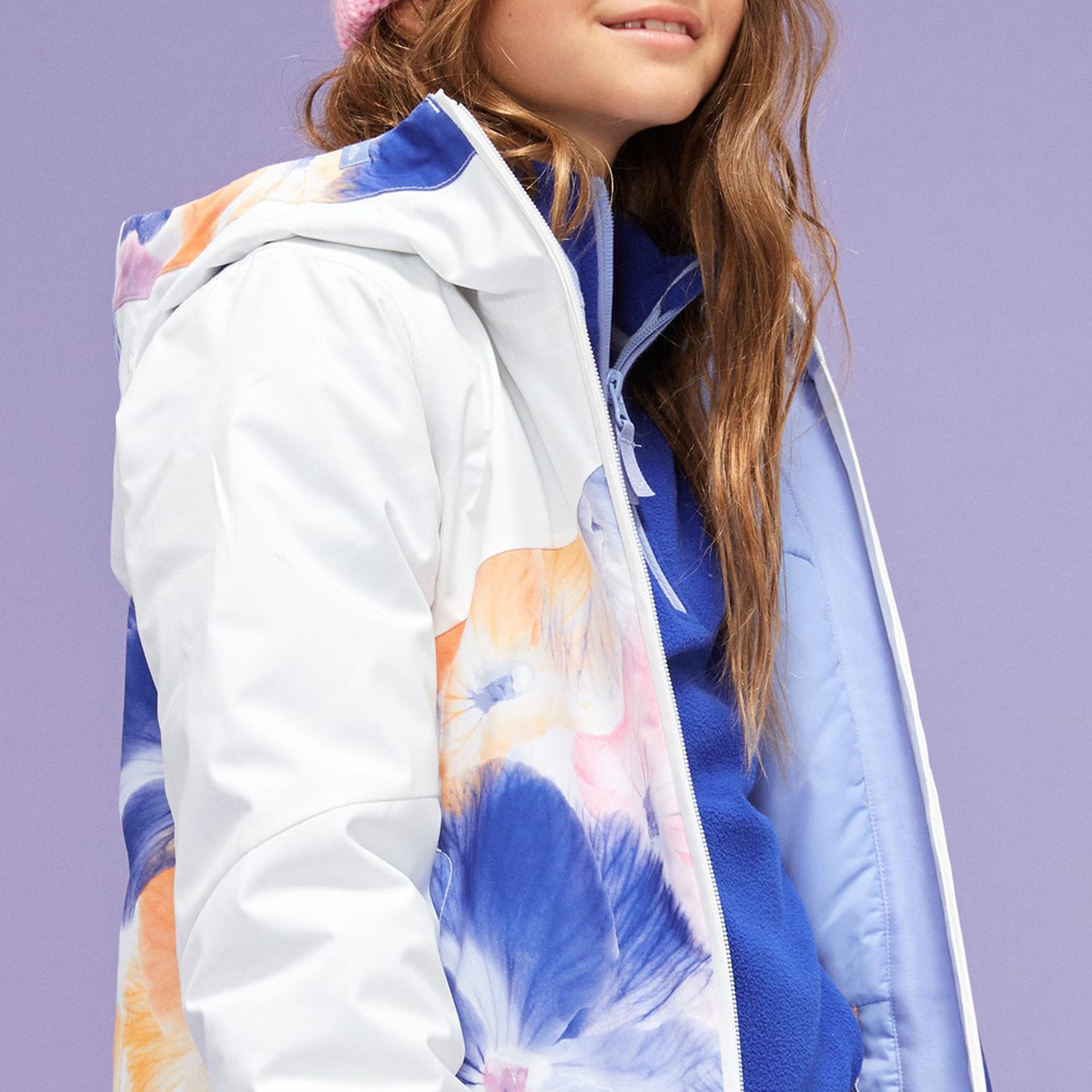 Roxy Greywood Kız Çocuk Beyaz Snowboard Ceketi