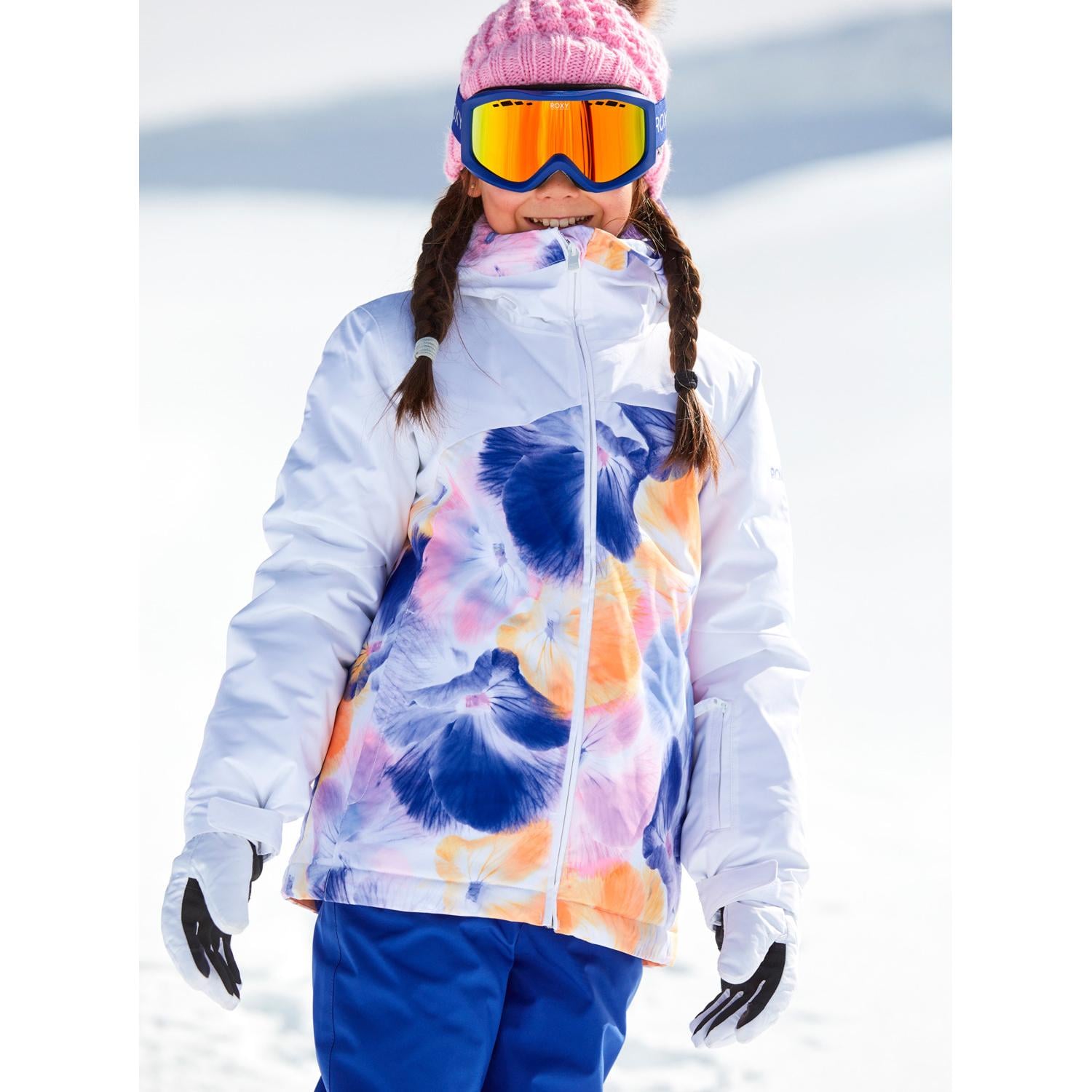 Roxy Greywood Kız Çocuk Beyaz Snowboard Ceketi