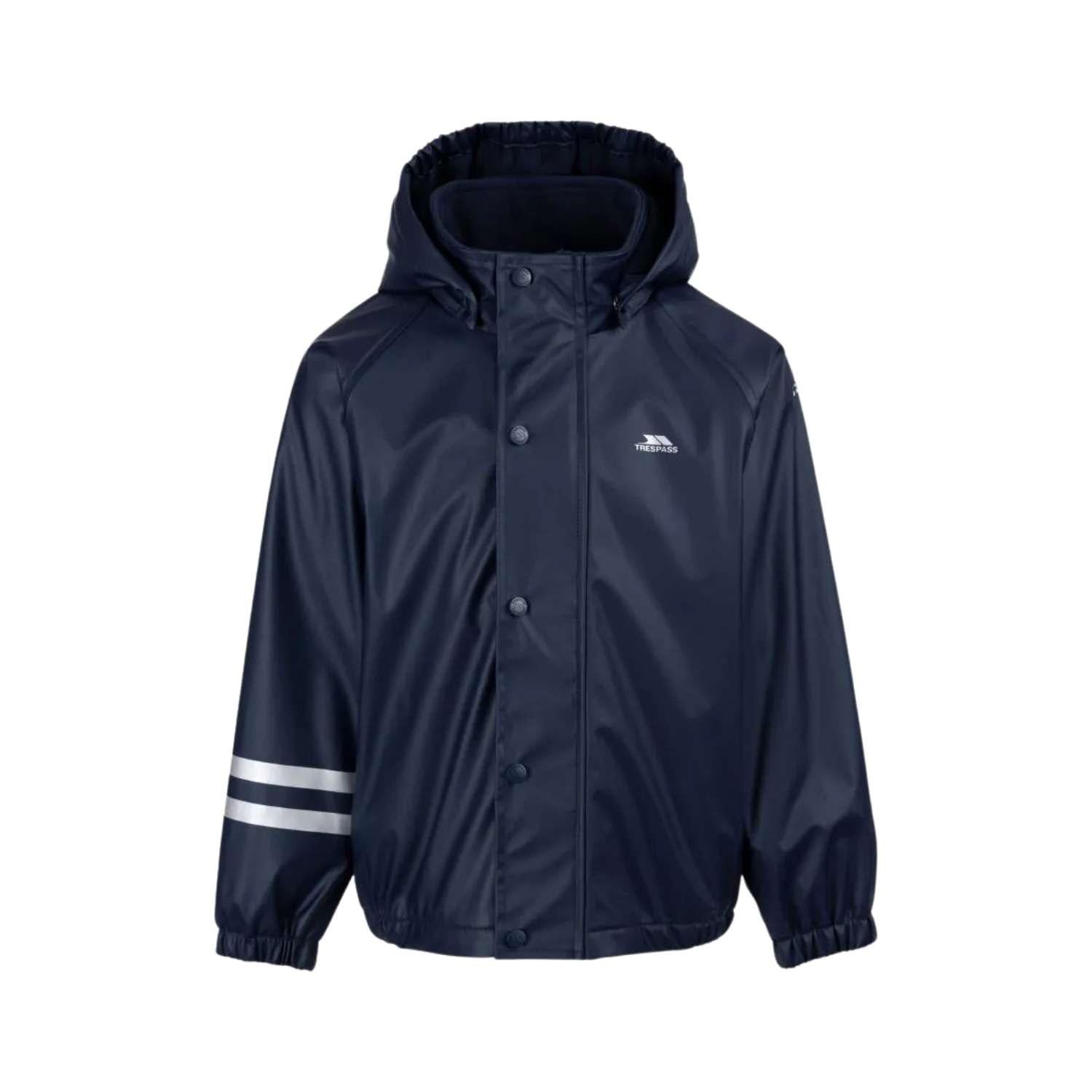 Trespass Daire- Unisex Rainwear Unisex Çocuk Mavi Outdoor Ceketi