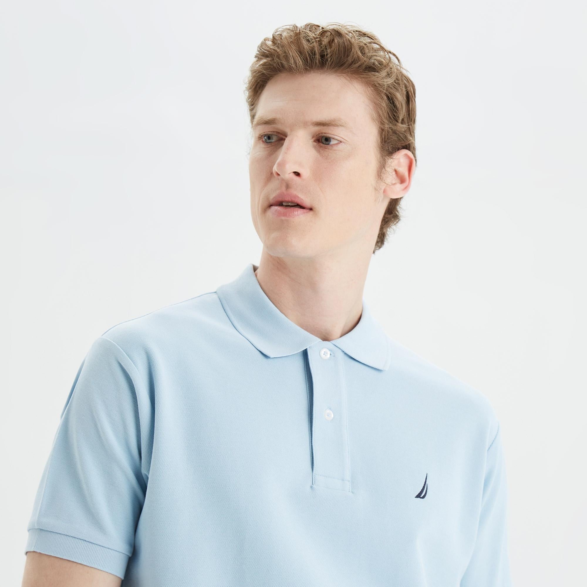 Nautica Erkek Mavi Classic Fit Kısa Kollu Polo Yaka T-Shirt
