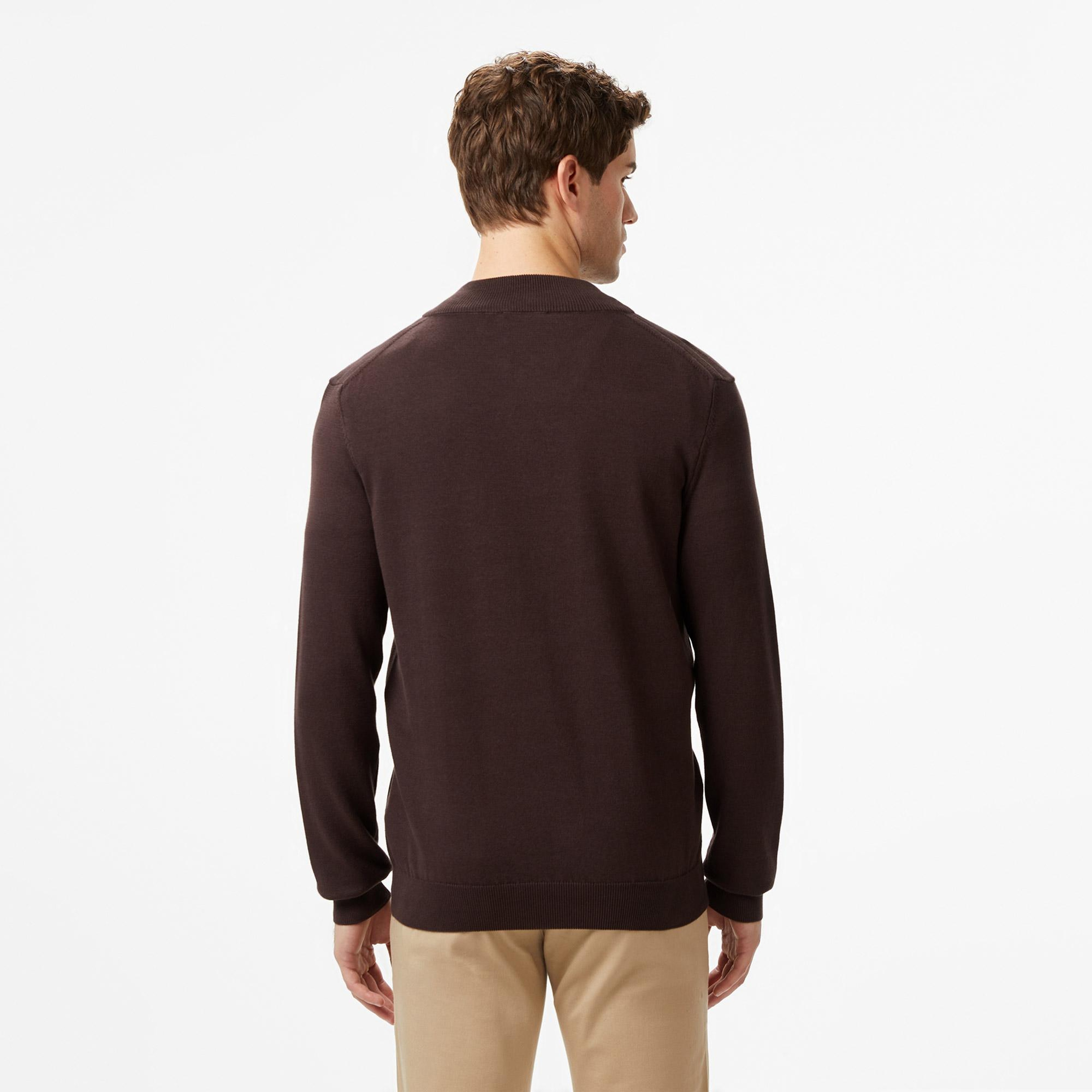 Nautica Erkek Kahverengi Classic Fit Kazak