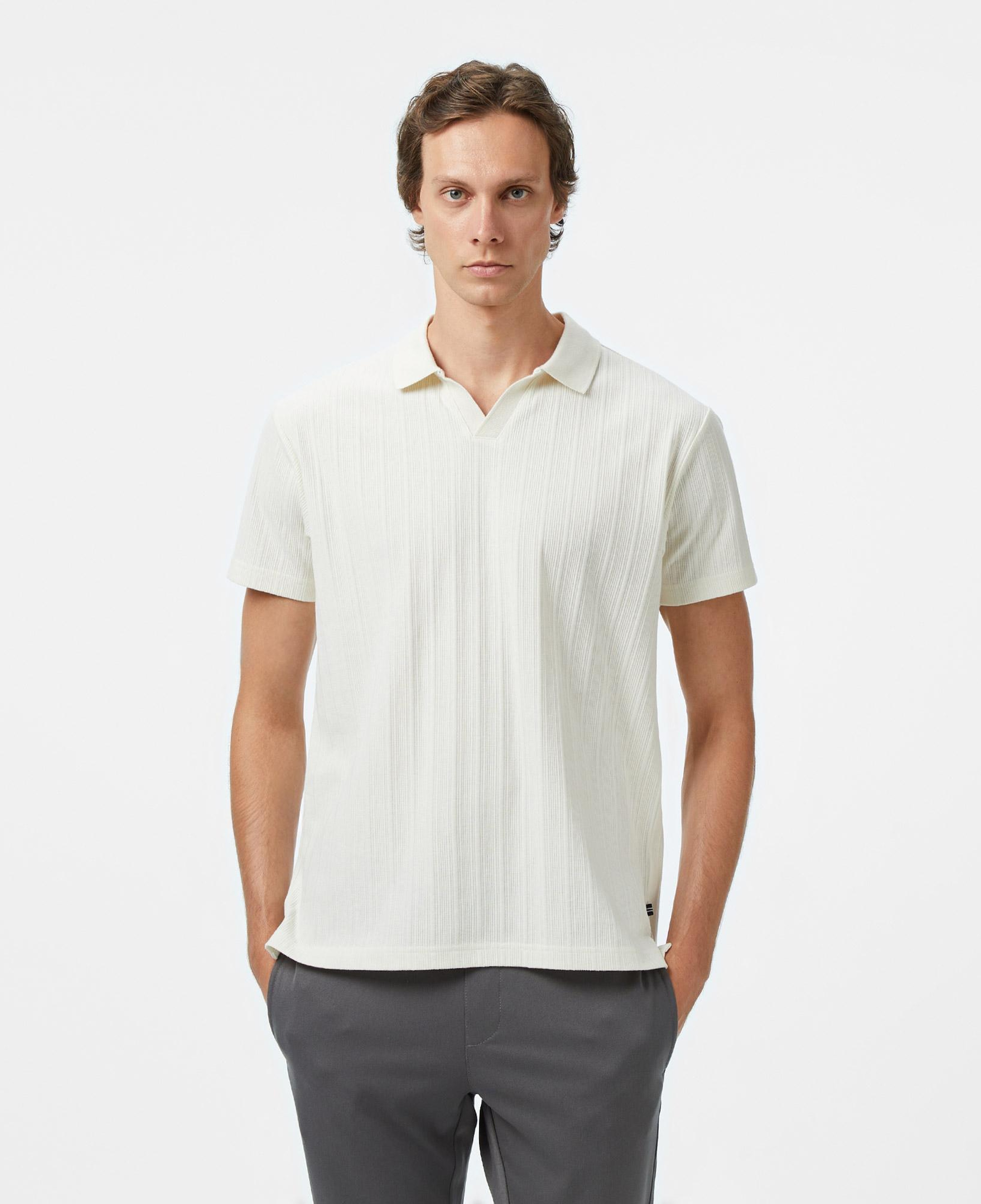 Nautica Erkek Krem Classic Fit Polo Yaka T-Shirt