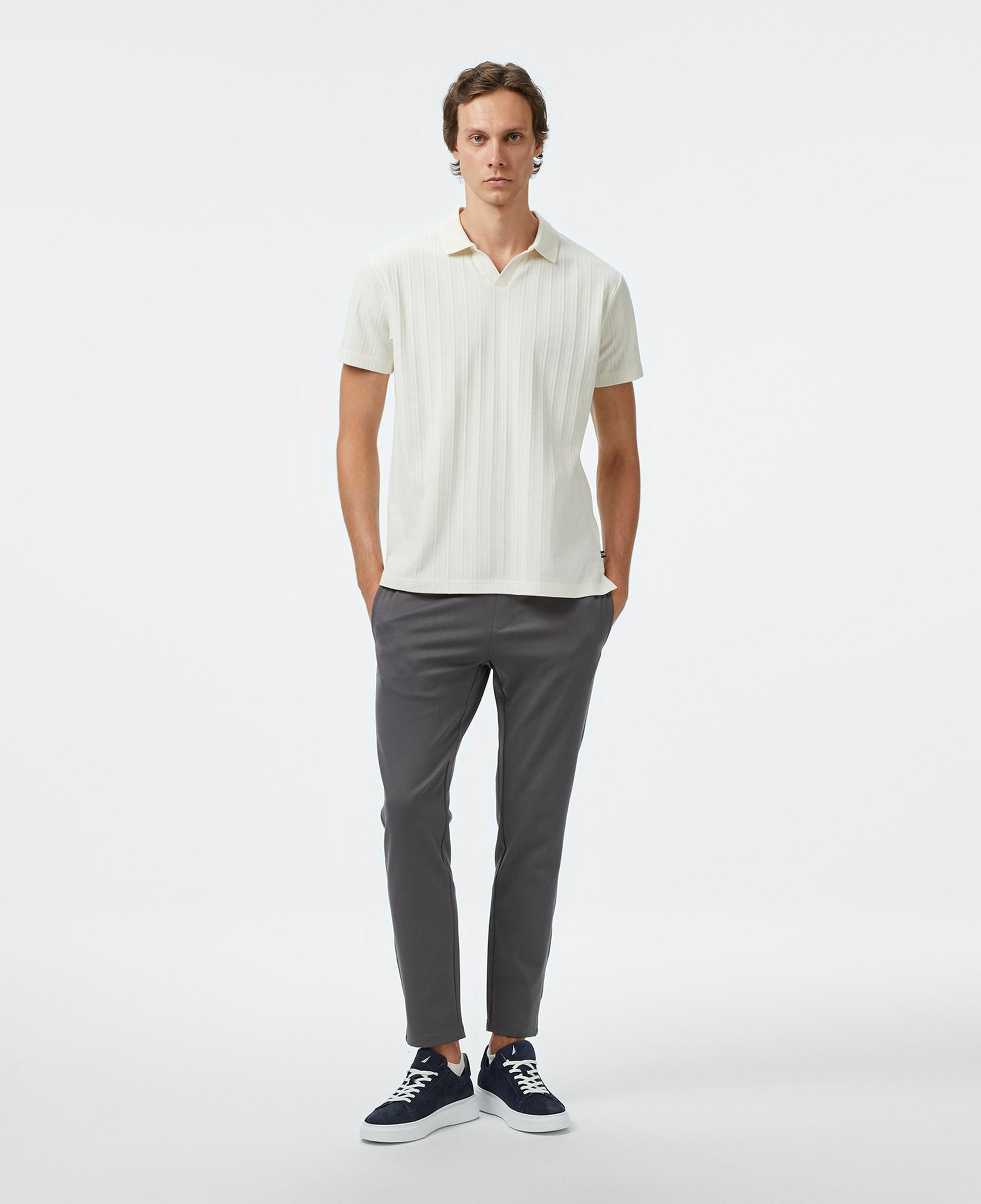 Nautica Erkek Krem Classic Fit Polo Yaka T-Shirt