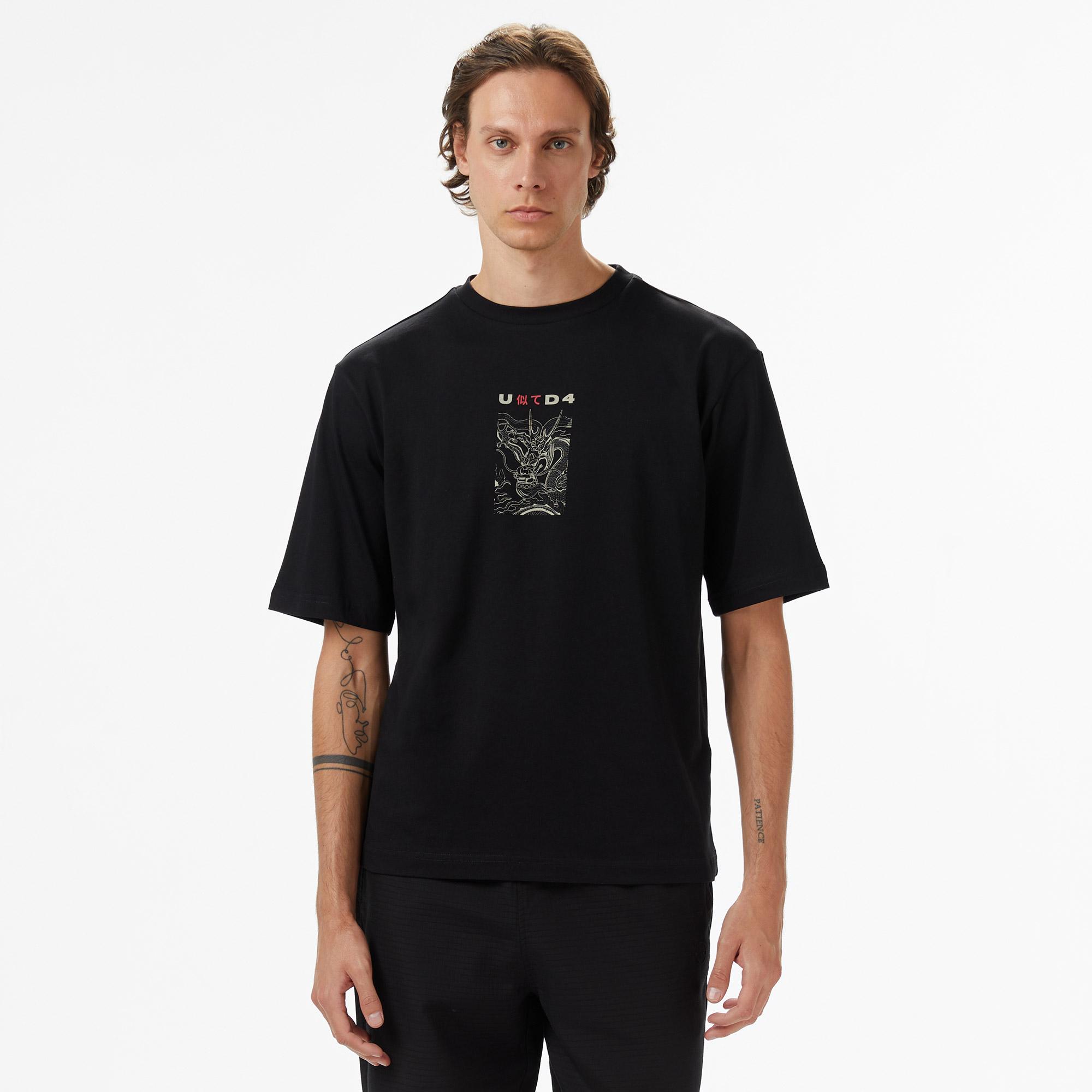 UNITED4 Erkek Siyah T-Shirt
