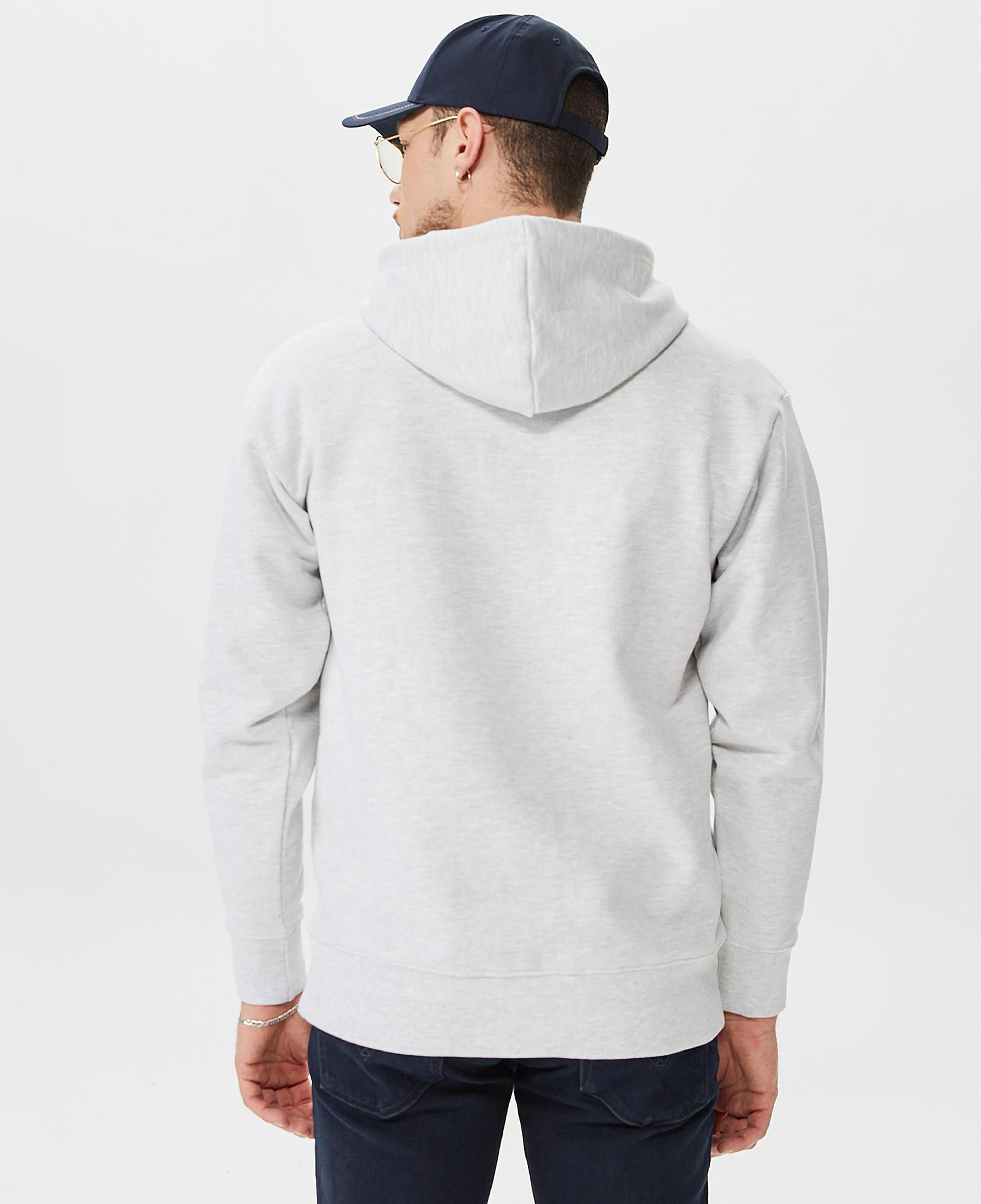 Market Chess Club Applique Fleece Erkek Beyaz Hoodie