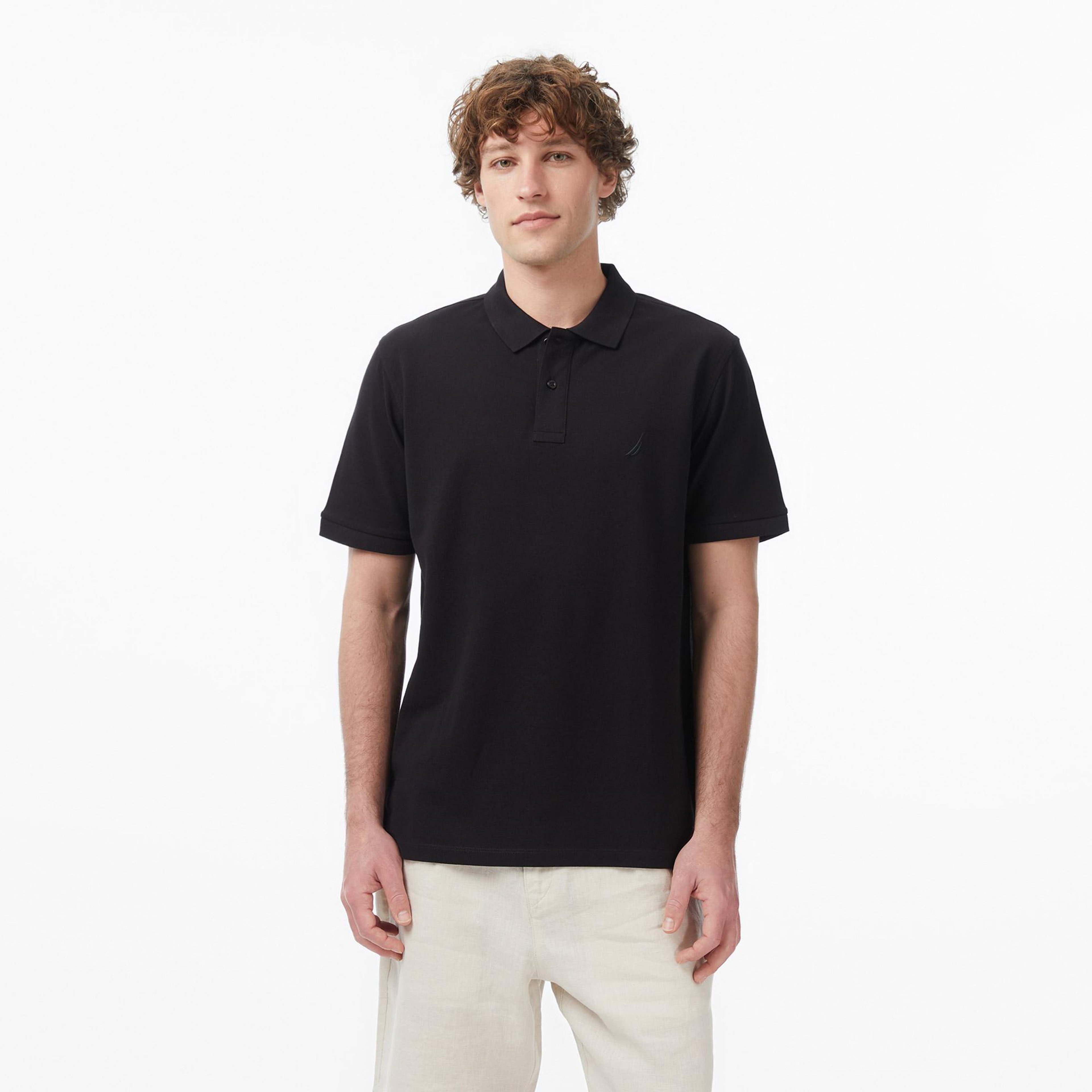 Nautica Erkek Siyah Regular Fit Polo Yaka T-Shirt