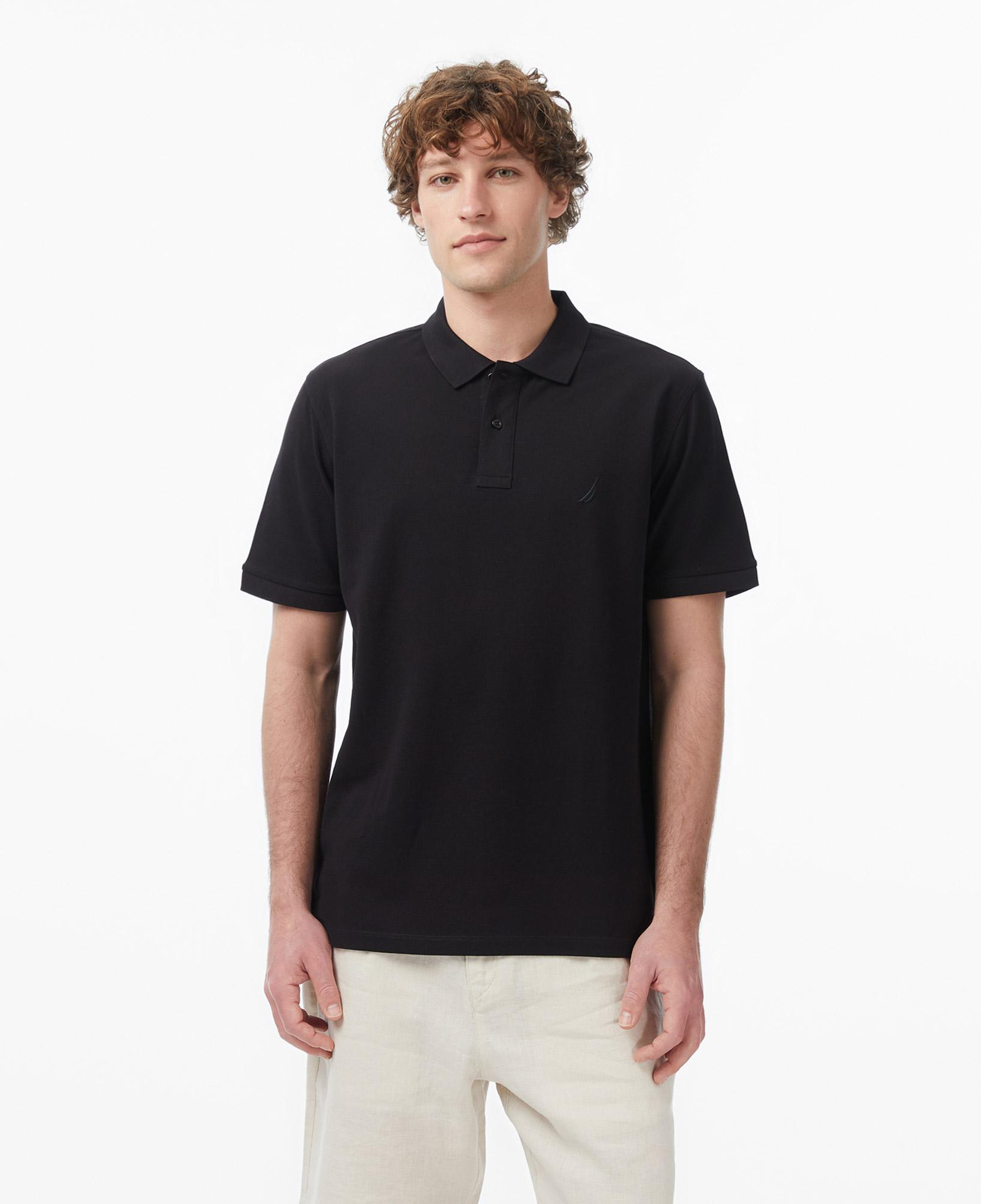 Nautica Erkek Siyah Regular Fit Polo Yaka T-Shirt