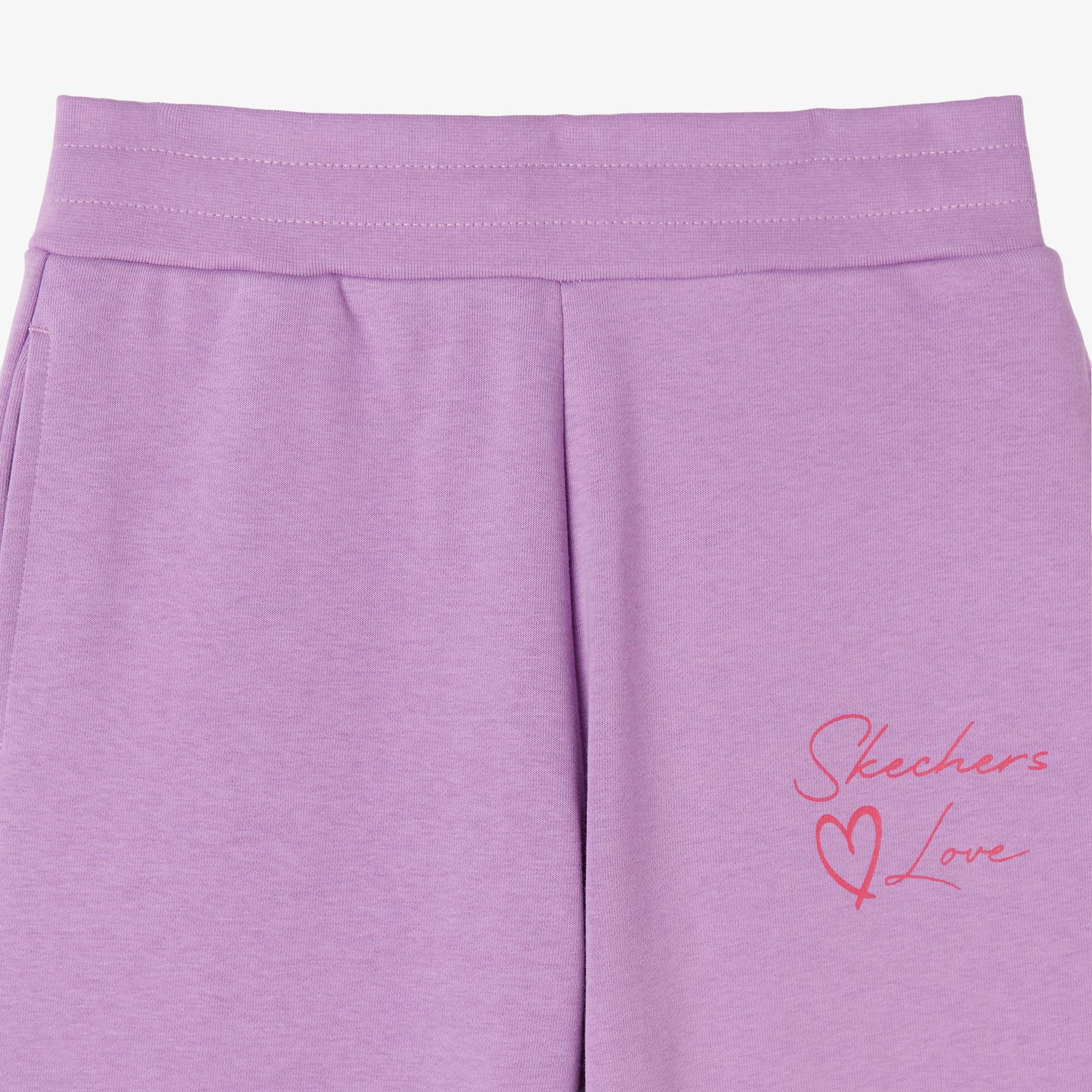 Skechers Lw Fleece Çocuk Mor Eşofman Altı