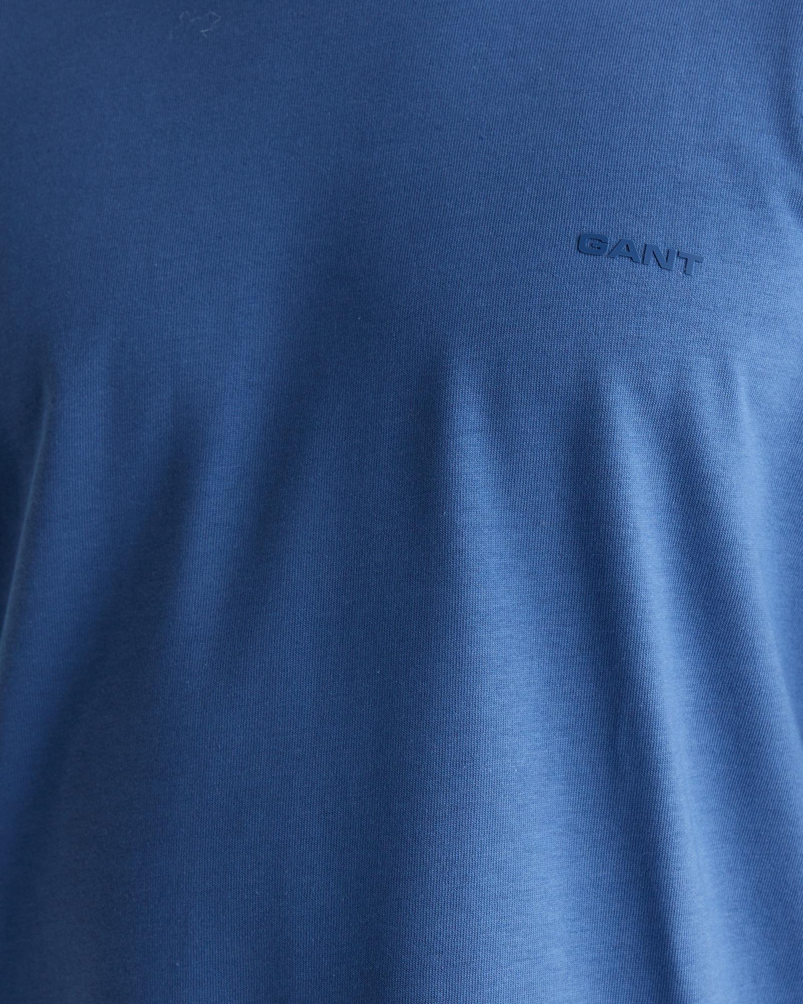 GANT Erkek Mavi Kısa Kollu T-Shirt