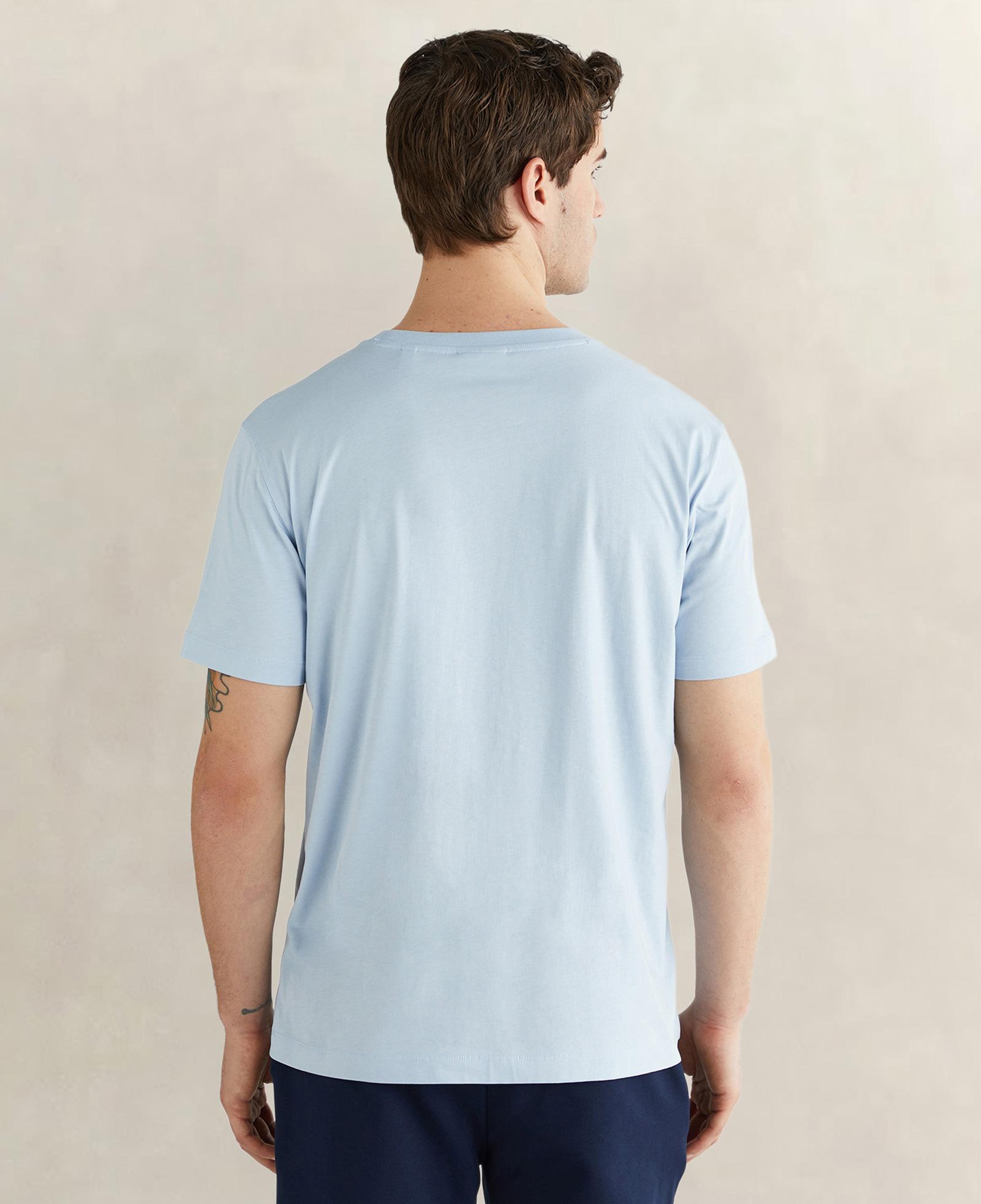 GANT Erkek Mavi Kısa Kollu T-Shirt