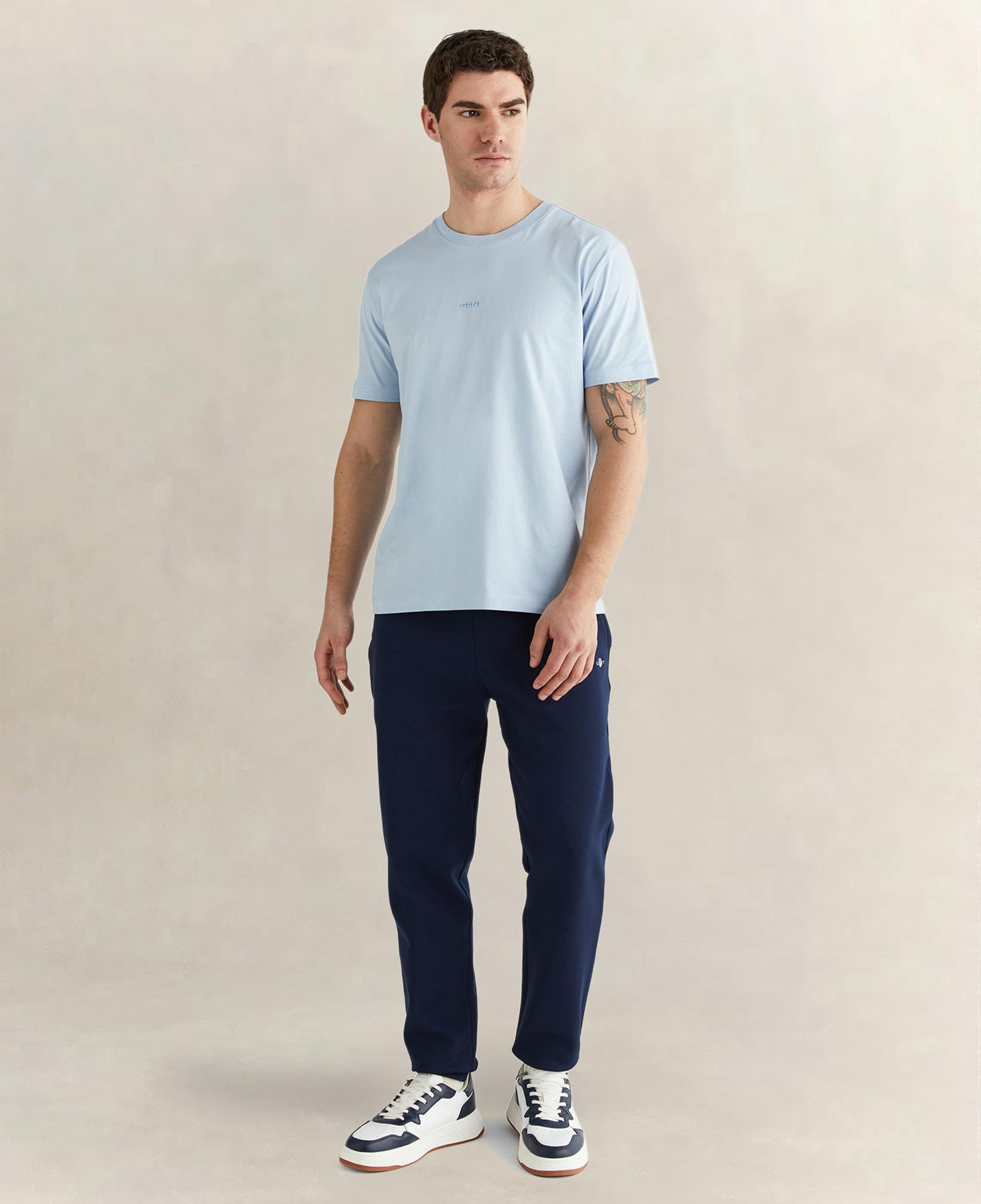GANT Erkek Mavi Kısa Kollu T-Shirt