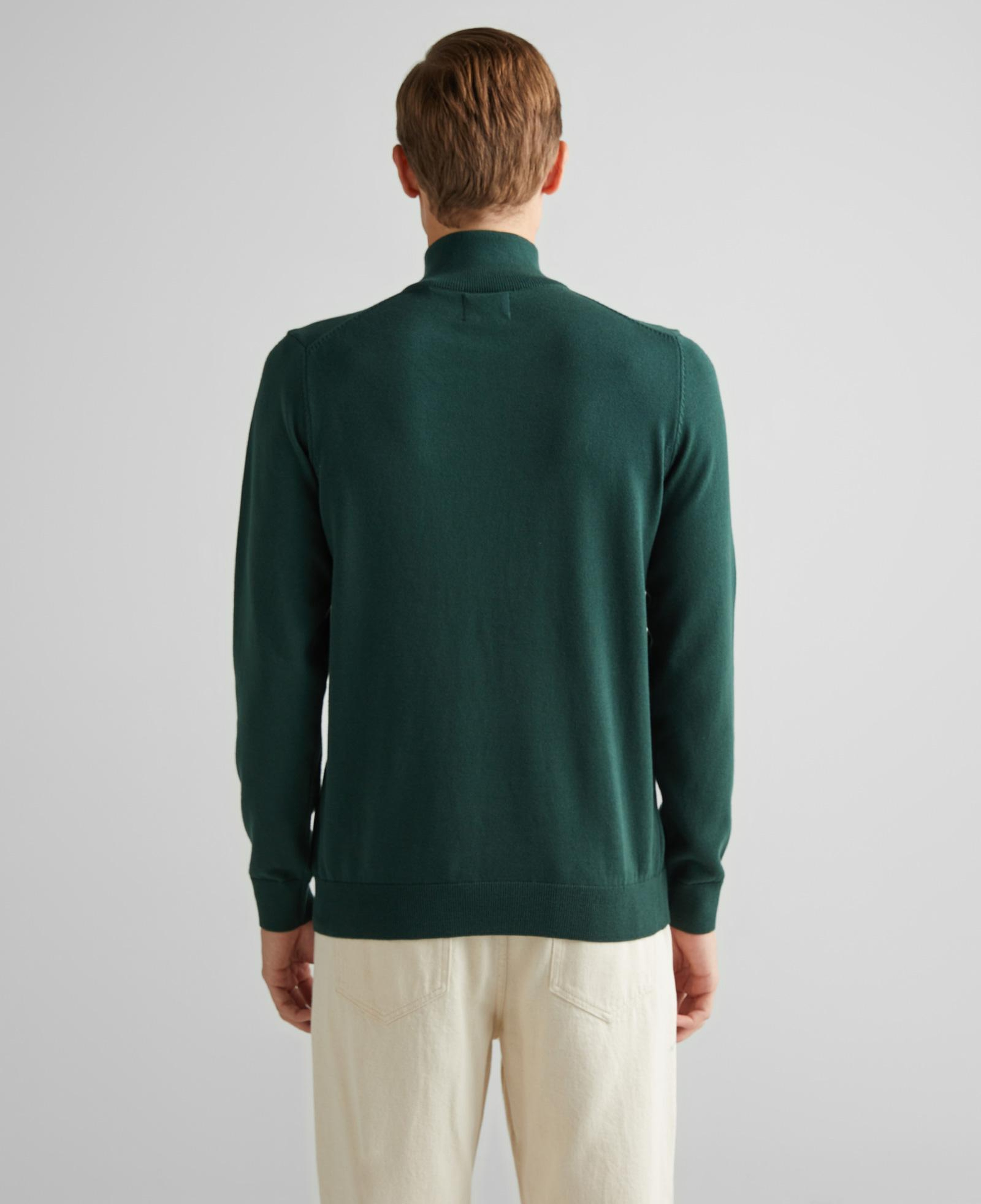 GANT Erkek Yeşil Regular Fit Yarım Fermuarlı Kazak
