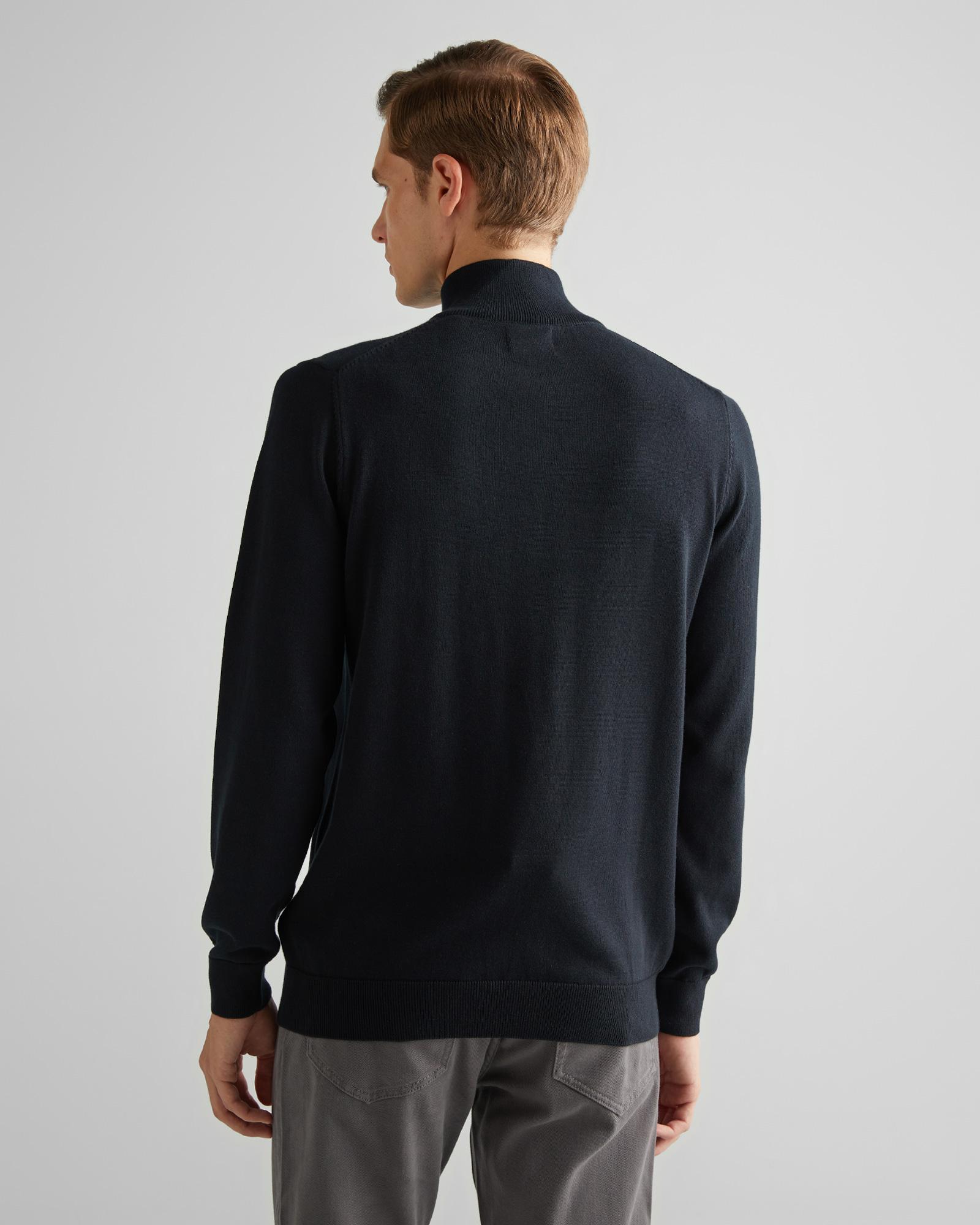 GANT Erkek Siyah Regular Fit Yarım Fermuarlı Kazak