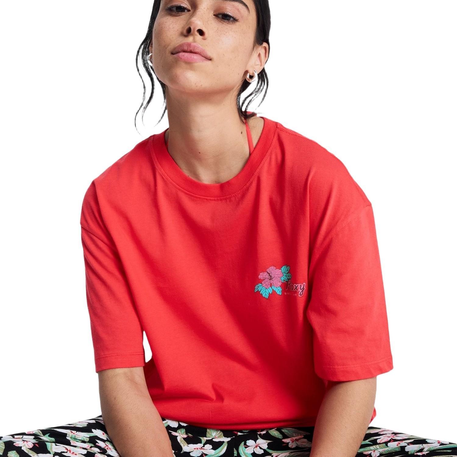 Roxy Hangloose Poster Kadın Kırmızı Tişört