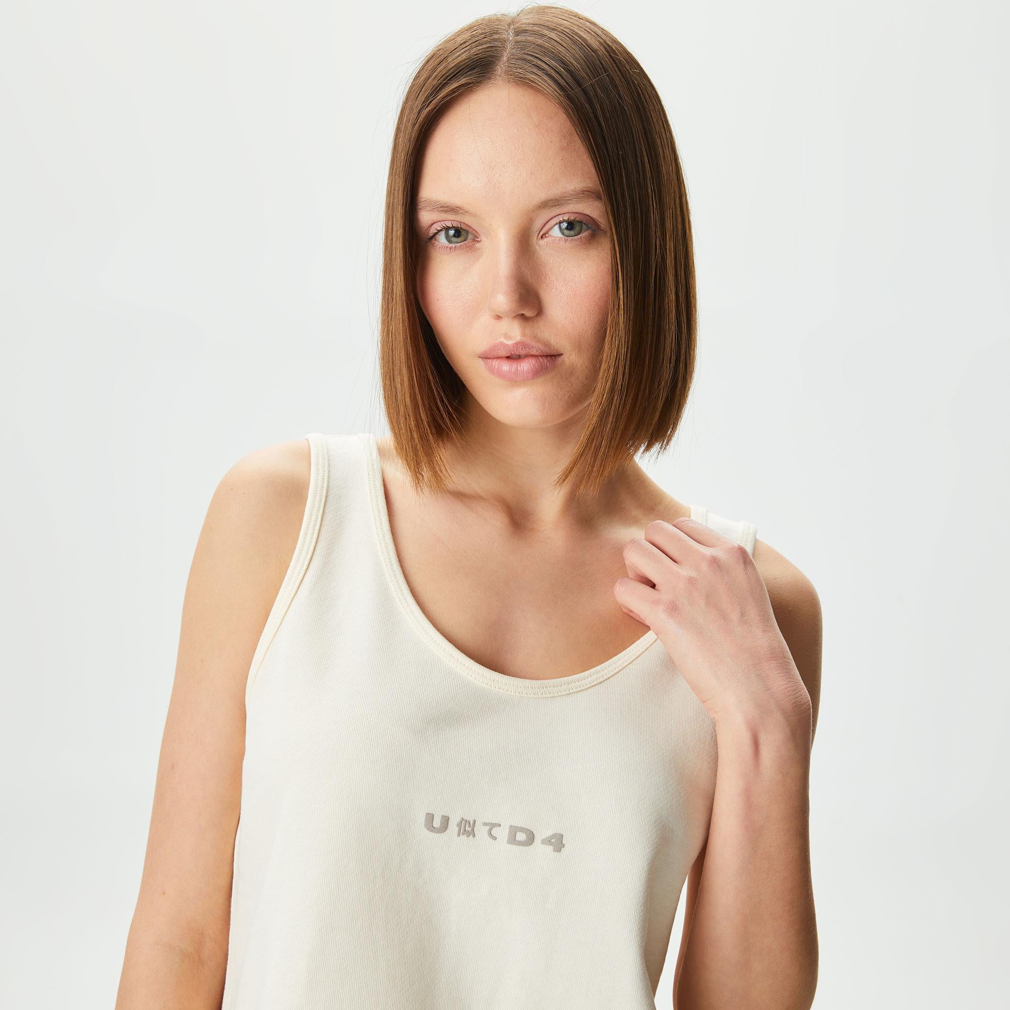 UNITED4 Classic Kadın Krem T-Shirt