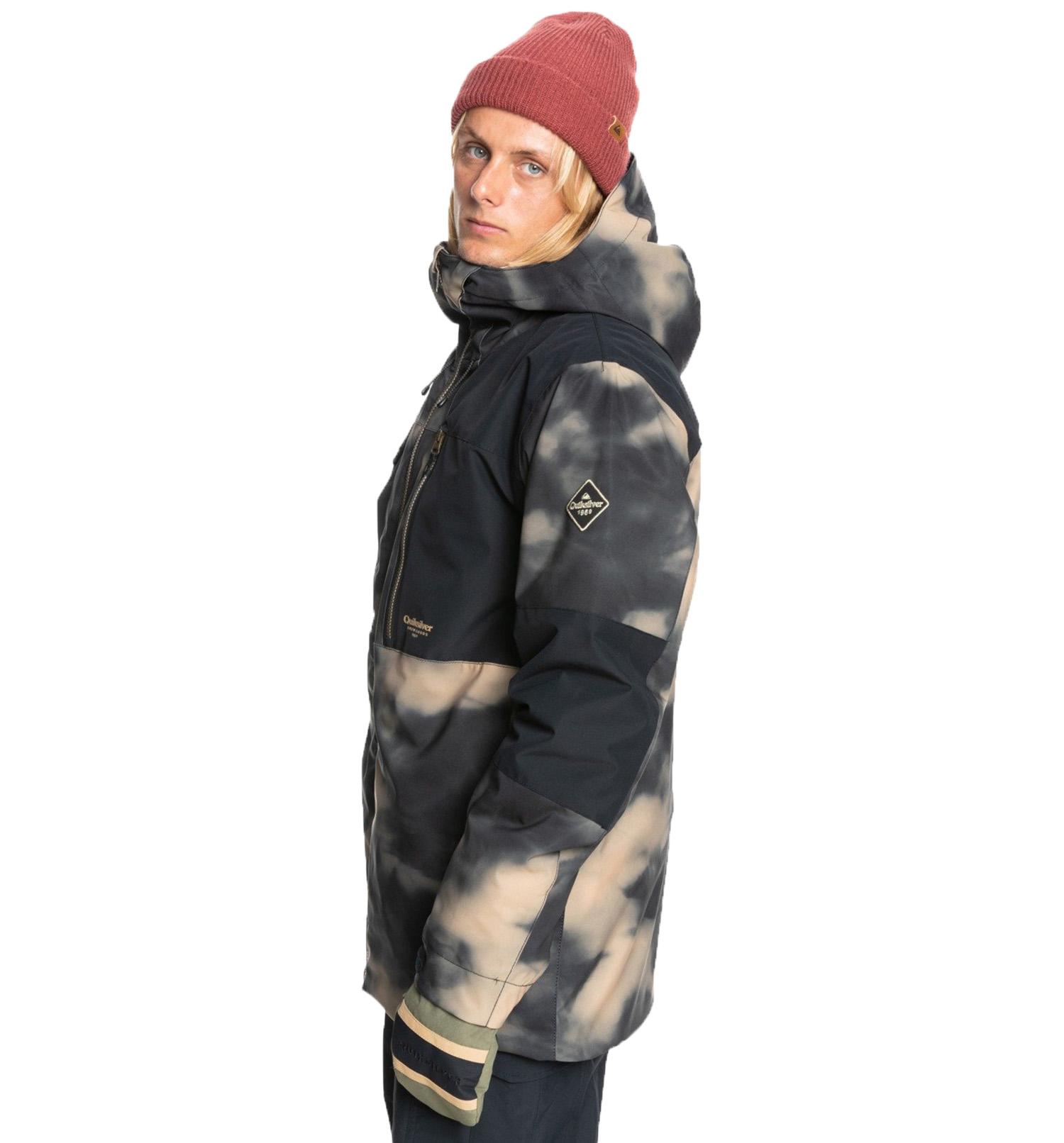 Quiksilver Tamarack Erkek Kahverengi Snowboard Ceketi