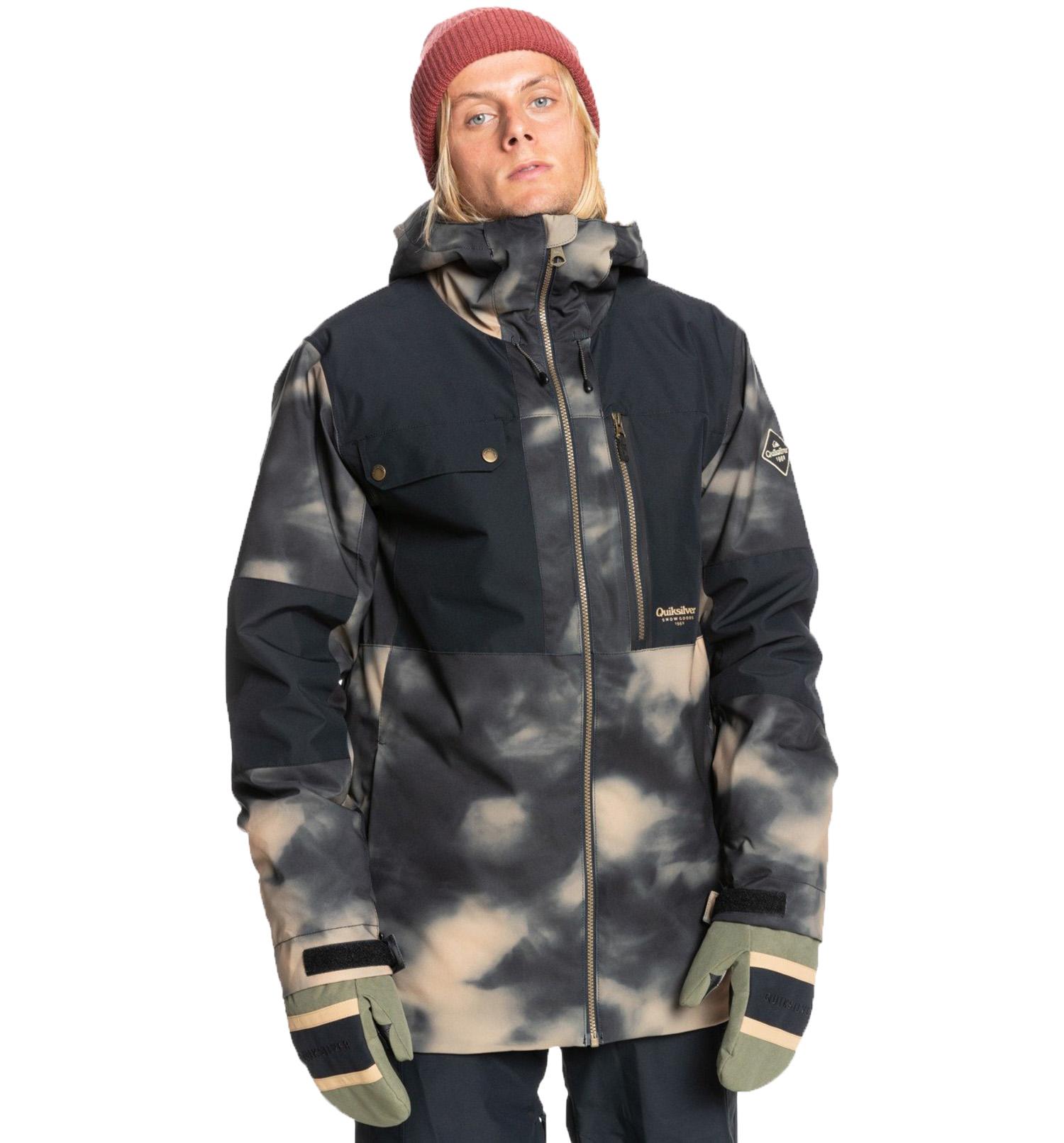 Quiksilver Tamarack Erkek Kahverengi Snowboard Ceketi