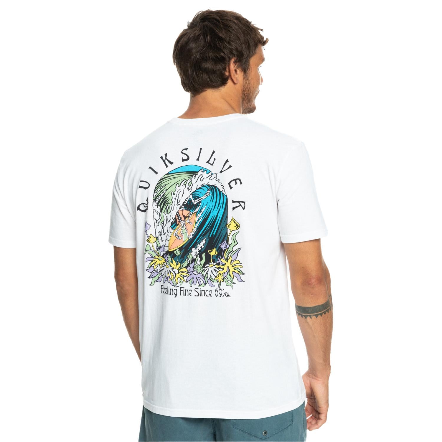 Quiksilver Originalbarrel Erkek Beyaz Tişört