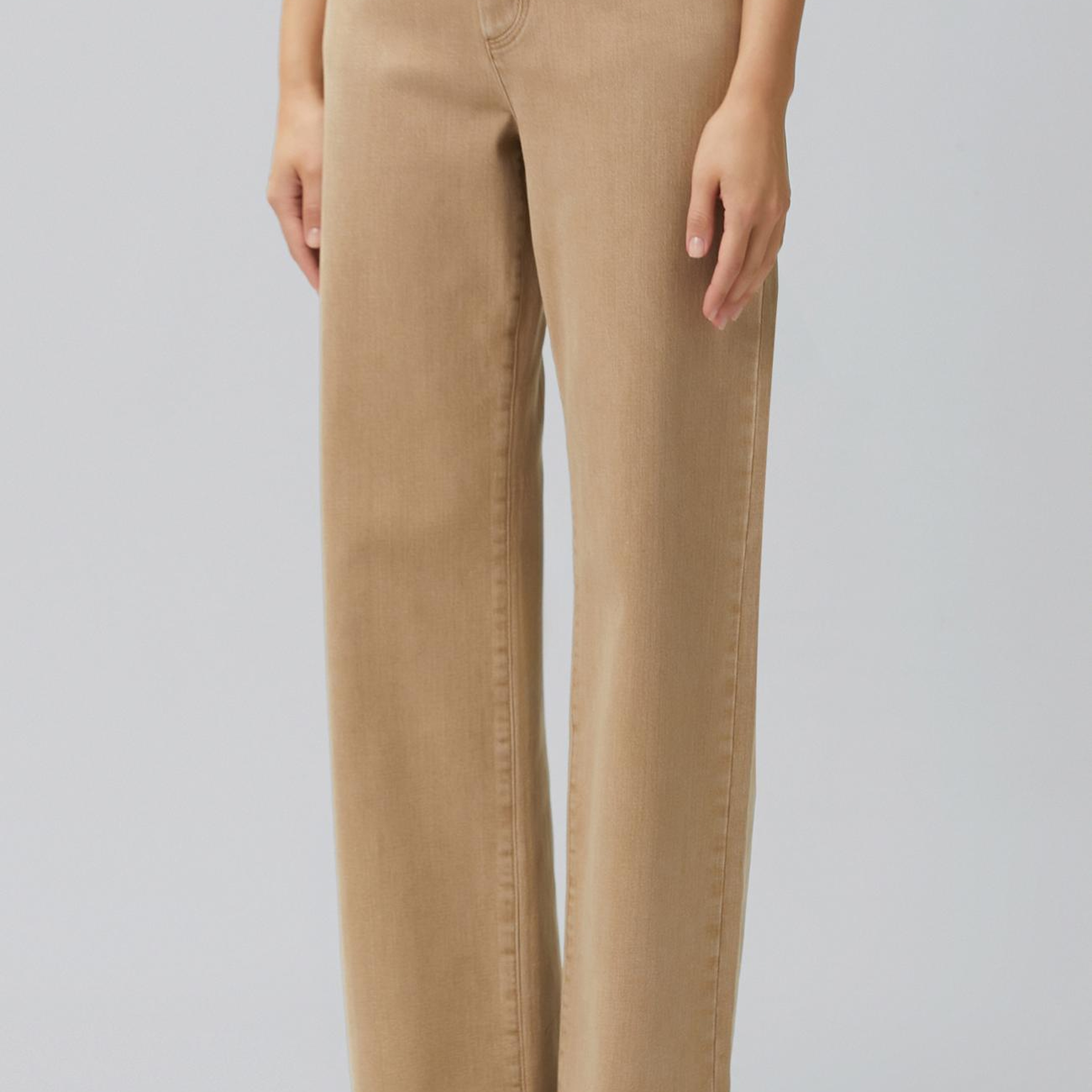Network Kadın Bej Wide Leg Denim Pantolon