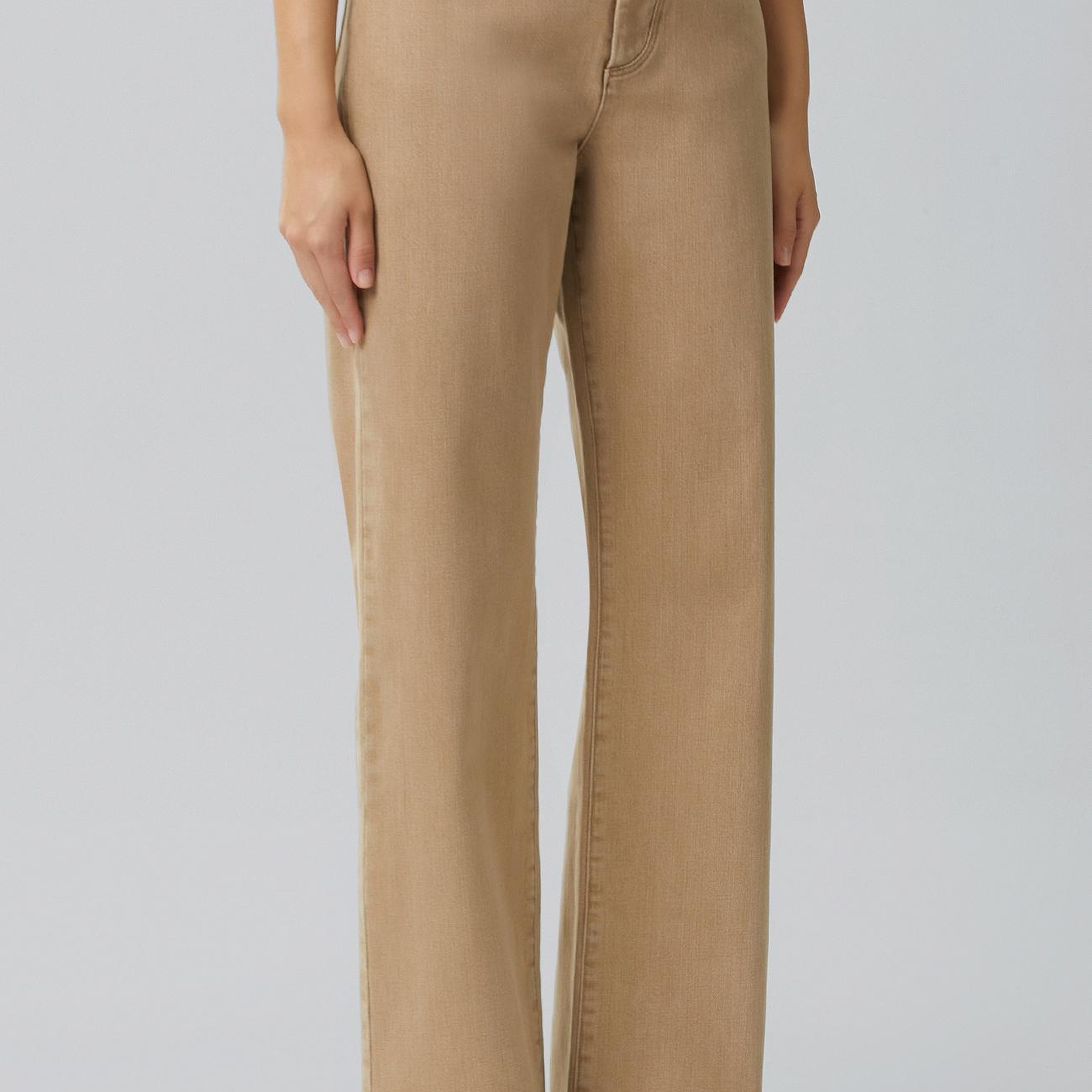 Network Kadın Bej Wide Leg Denim Pantolon