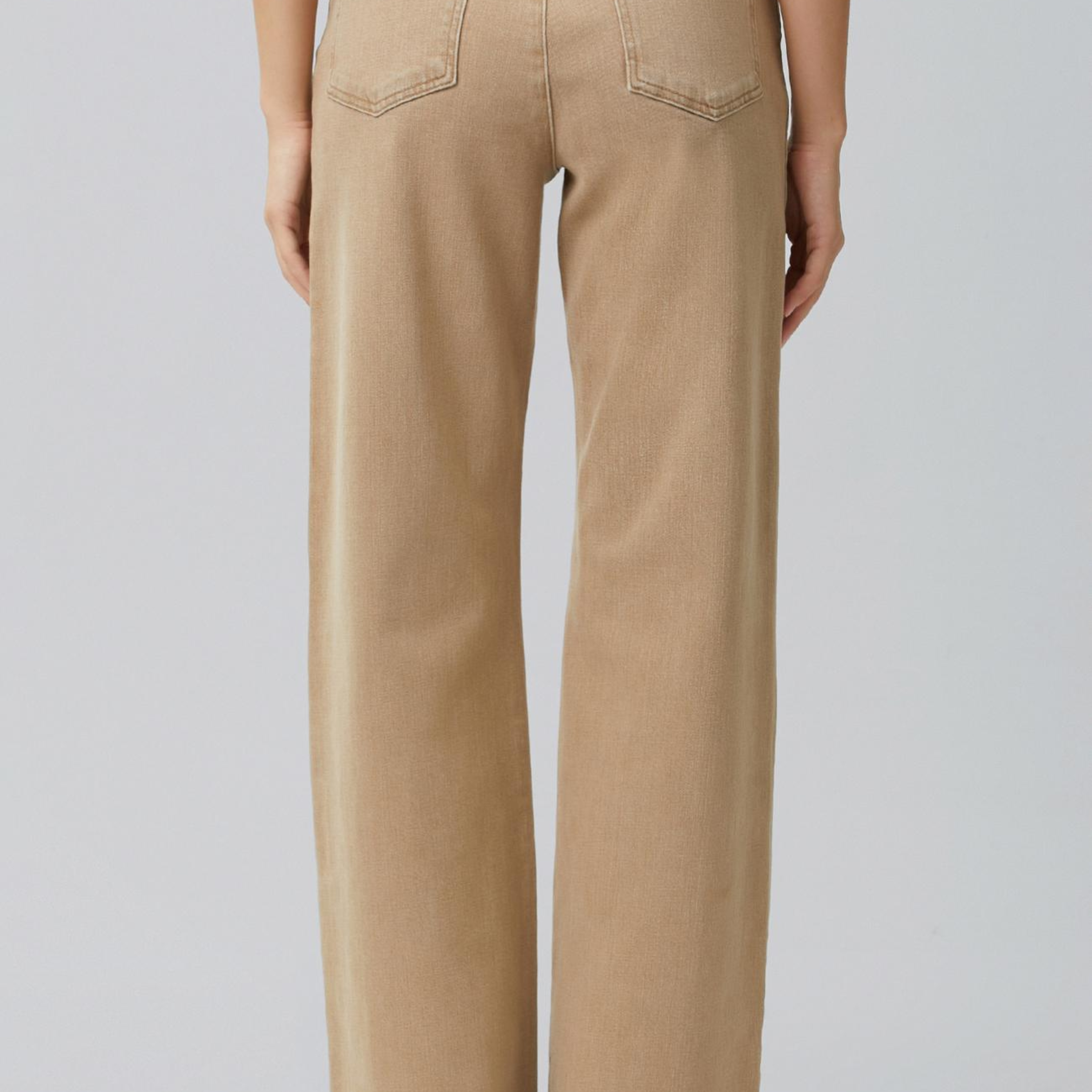 Network Kadın Bej Wide Leg Denim Pantolon
