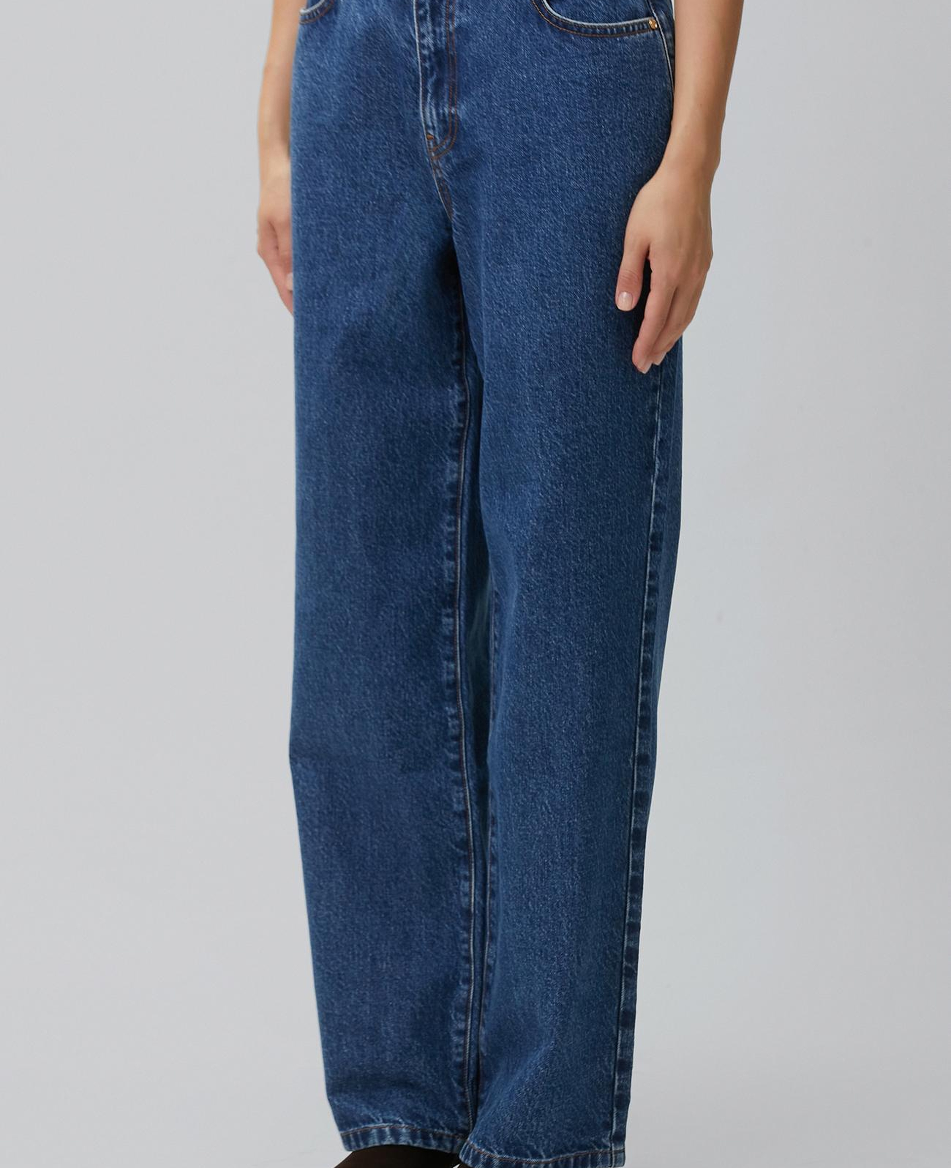Network Kadın İndigo Wide Straight Denim Pantolon