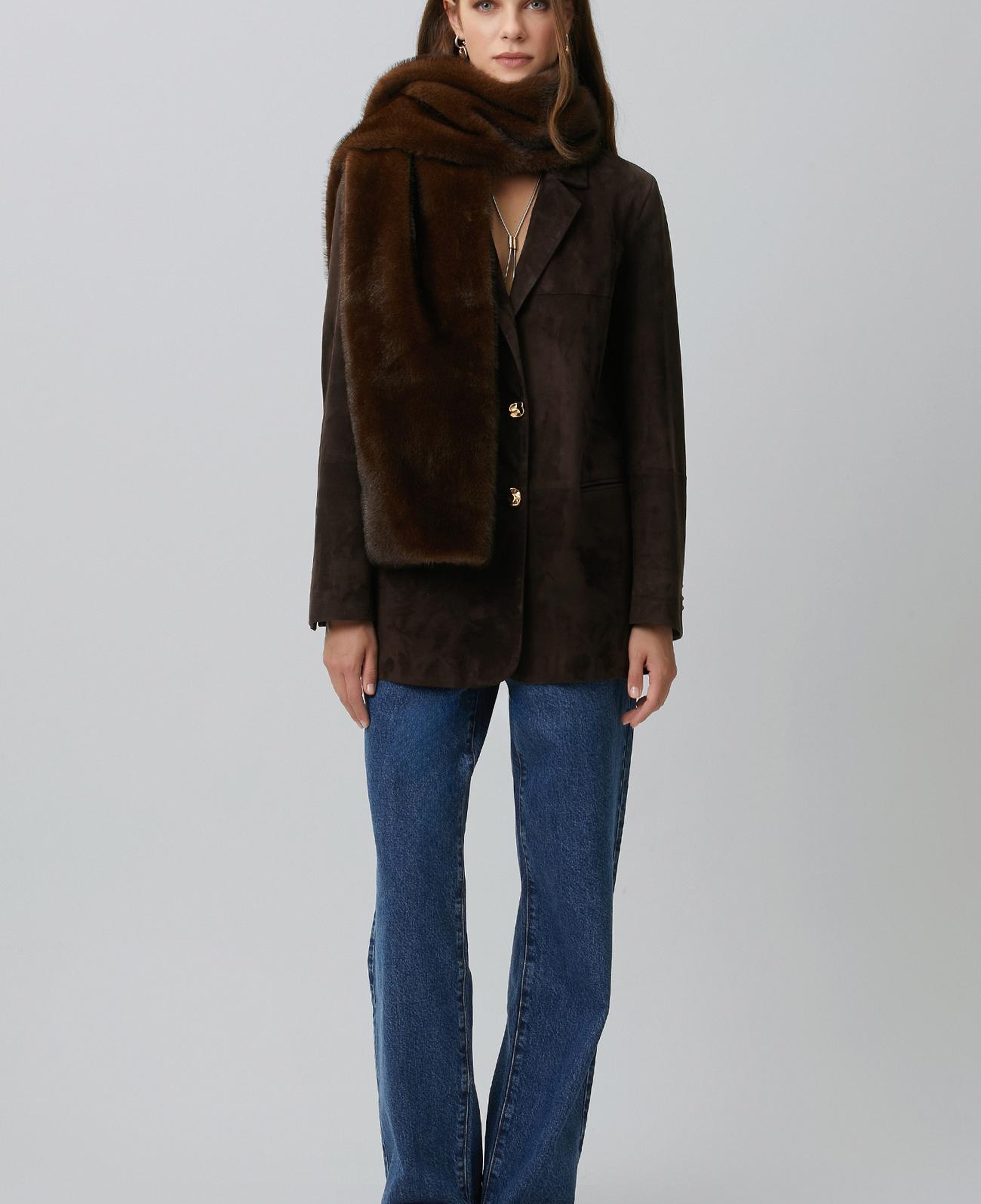 Network Kadın İndigo Wide Straight Denim Pantolon