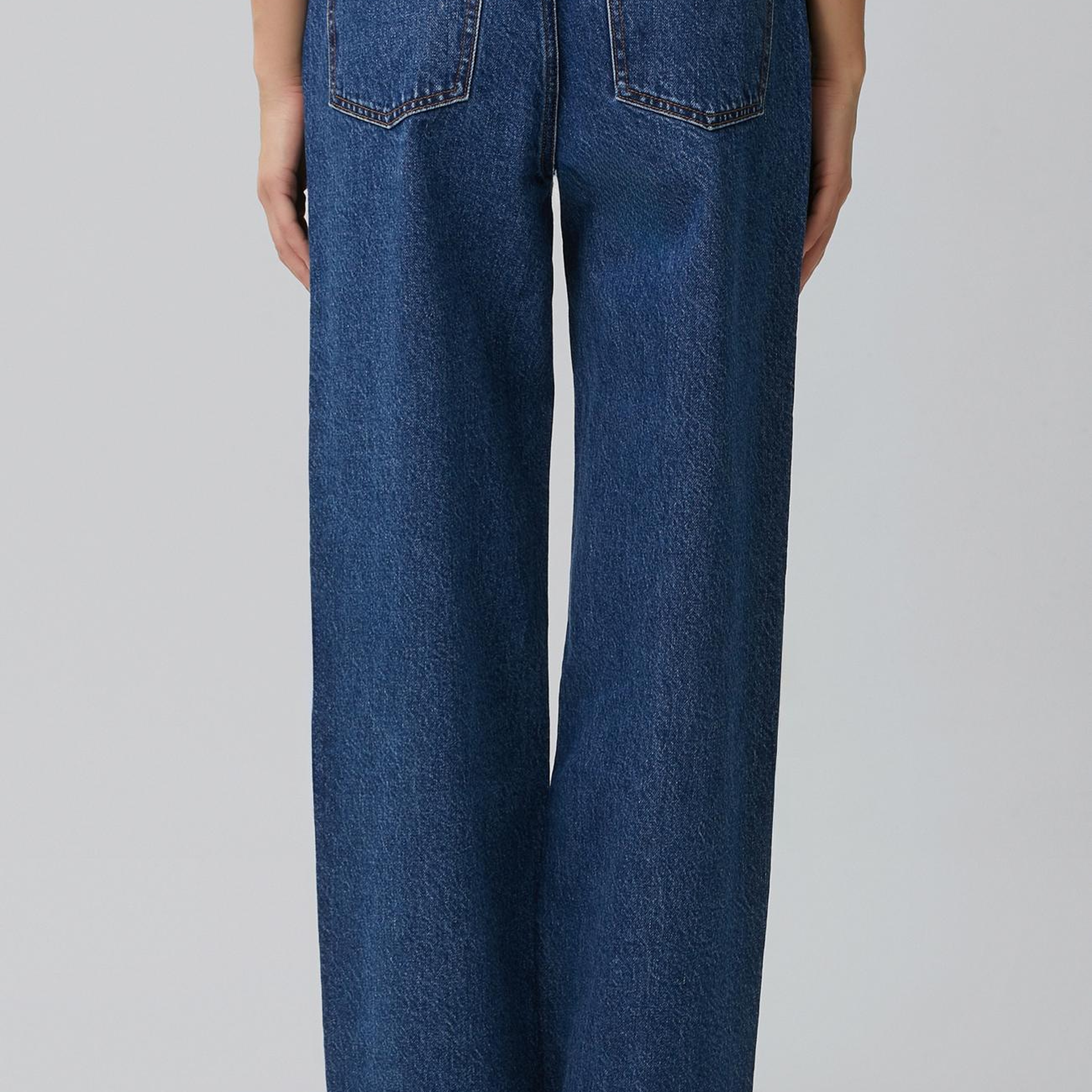 Network Kadın İndigo Wide Straight Denim Pantolon