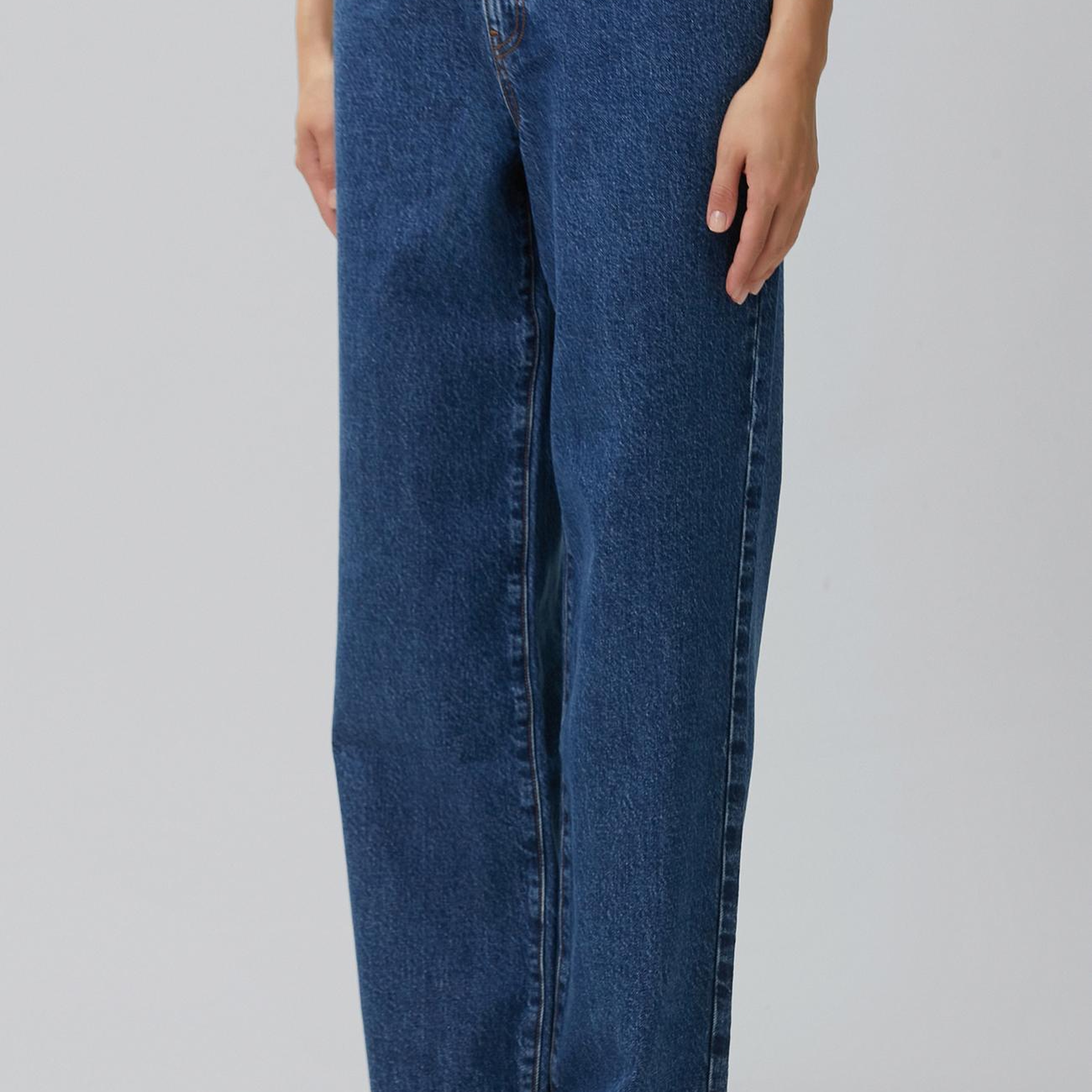 Network Kadın İndigo Wide Straight Denim Pantolon