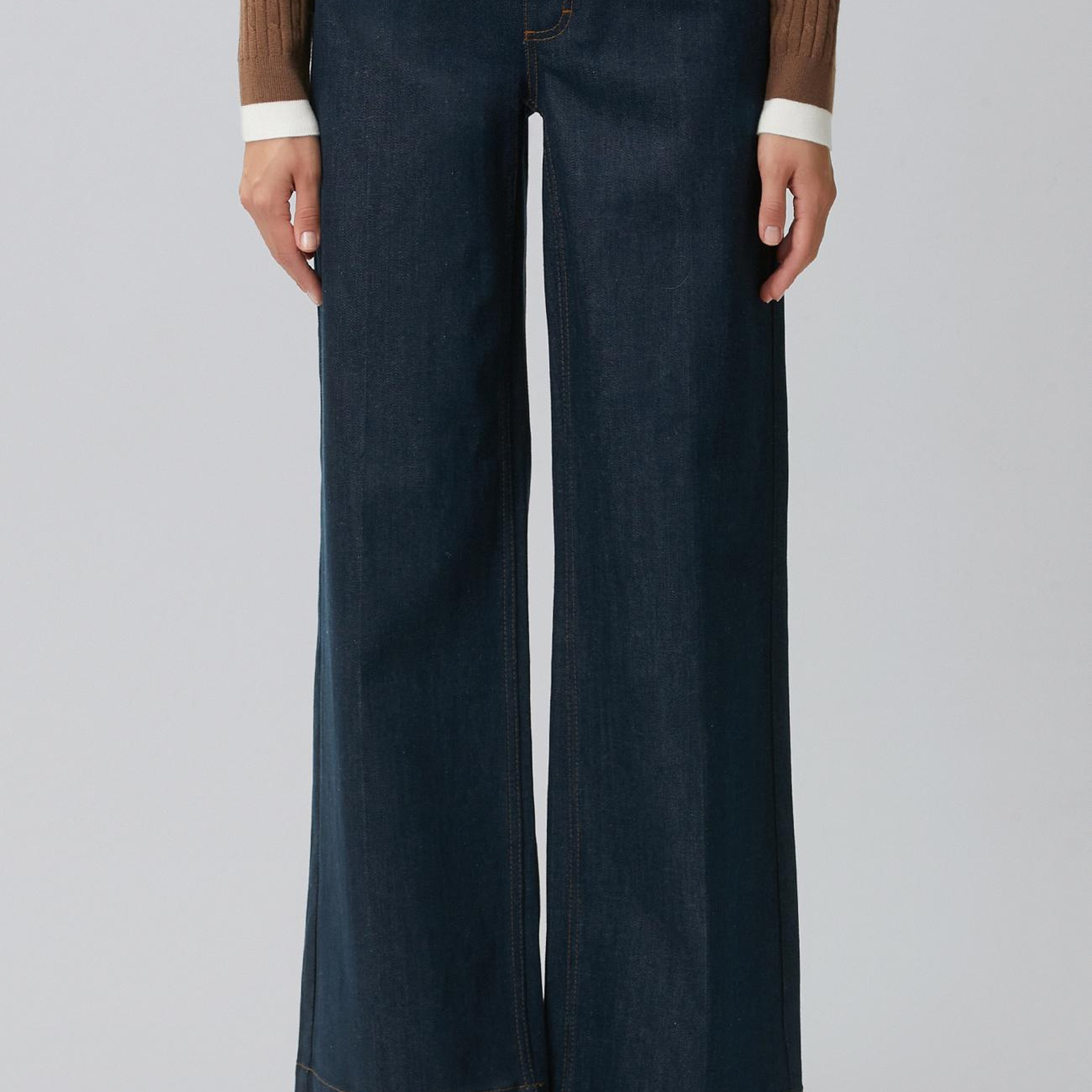 Network Kadın Indigo Mavi Bel Toka Detaylı Denim Pantolon