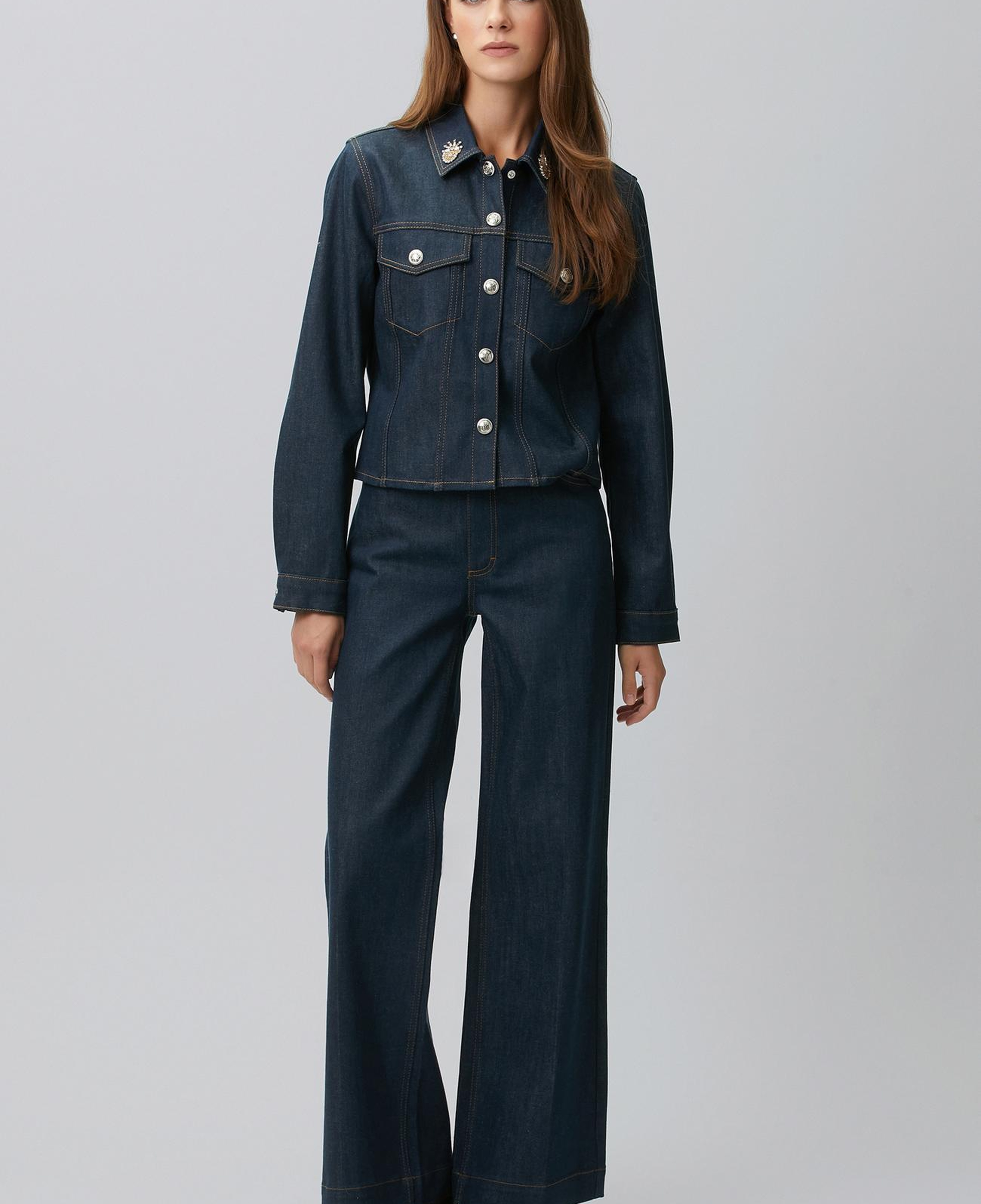 Network Kadın Indigo Mavi Bel Toka Detaylı Denim Pantolon