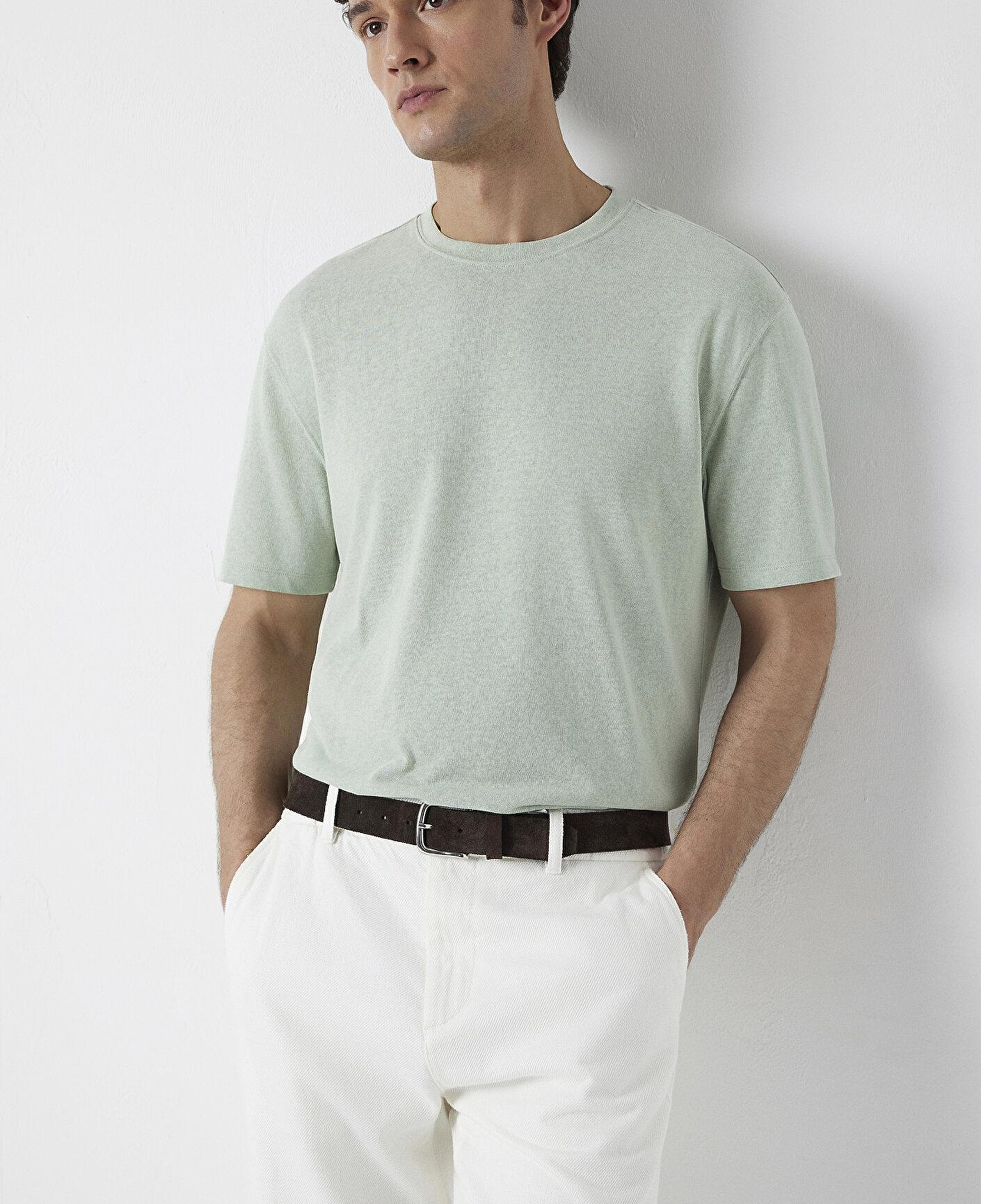 Mavi Yeşil Tişört Loose Fit / Bol Rahat Kesim 0613322-71464