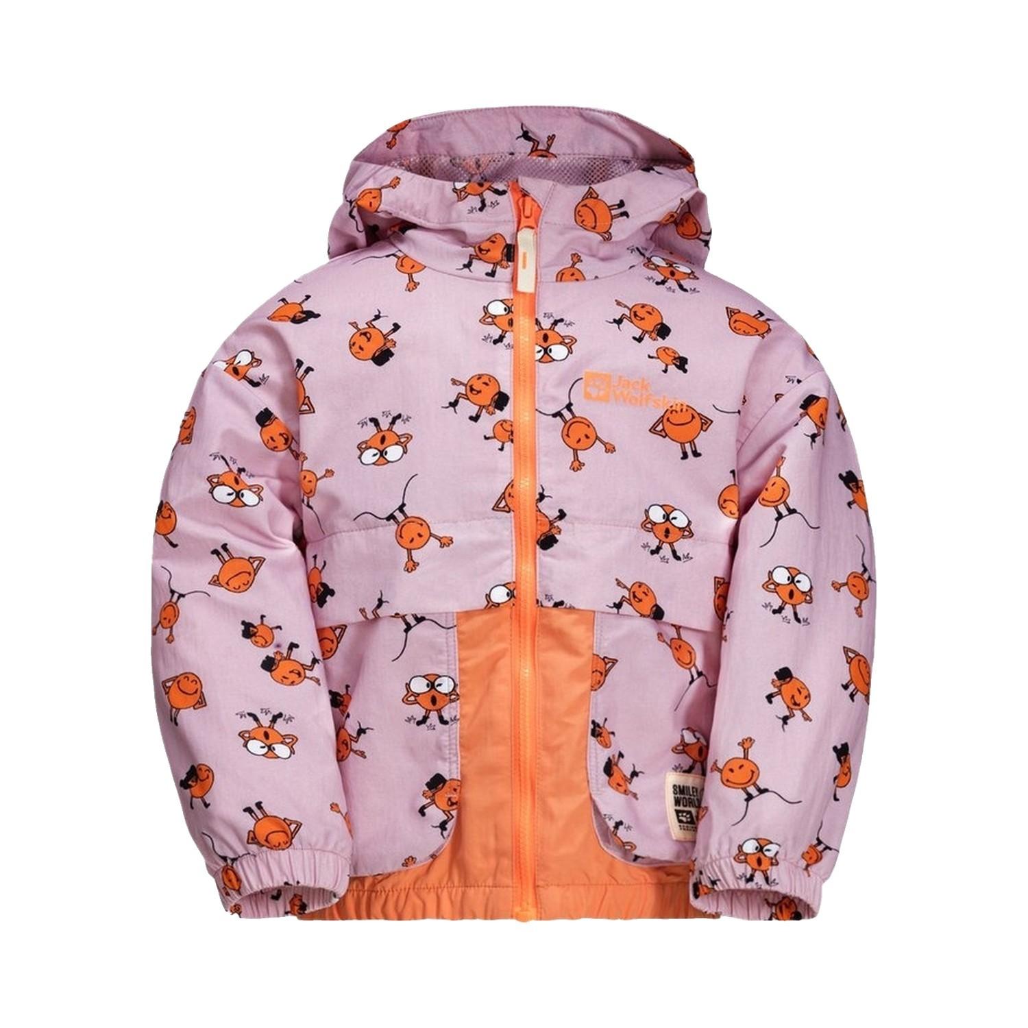Jack Wolfskin Smileyworld Aop Unisex Çocuk Pembe Outdoor Ceketi