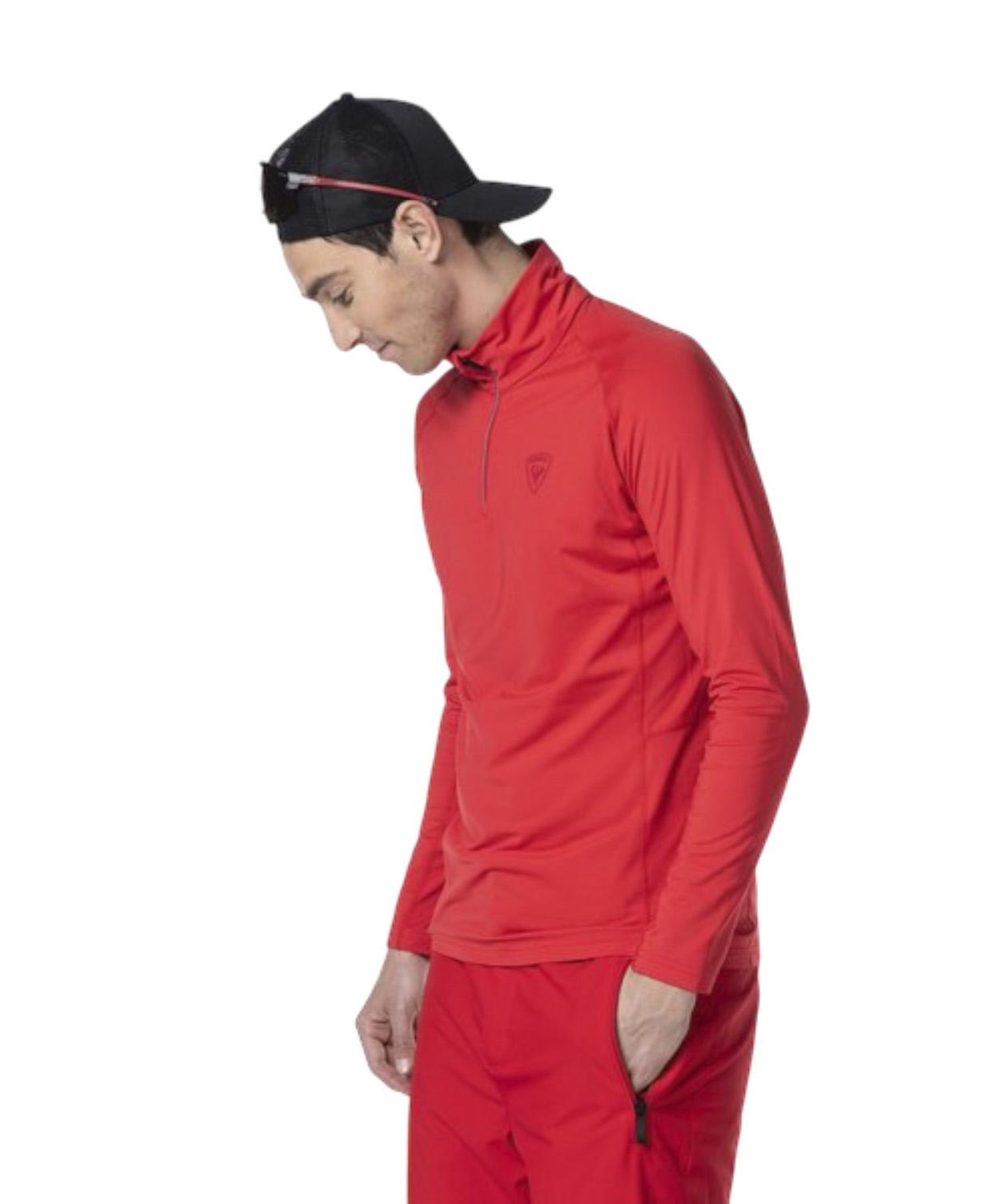 Rossignol Classique 12 Zip Erkek Kırmızı İçlik Üst