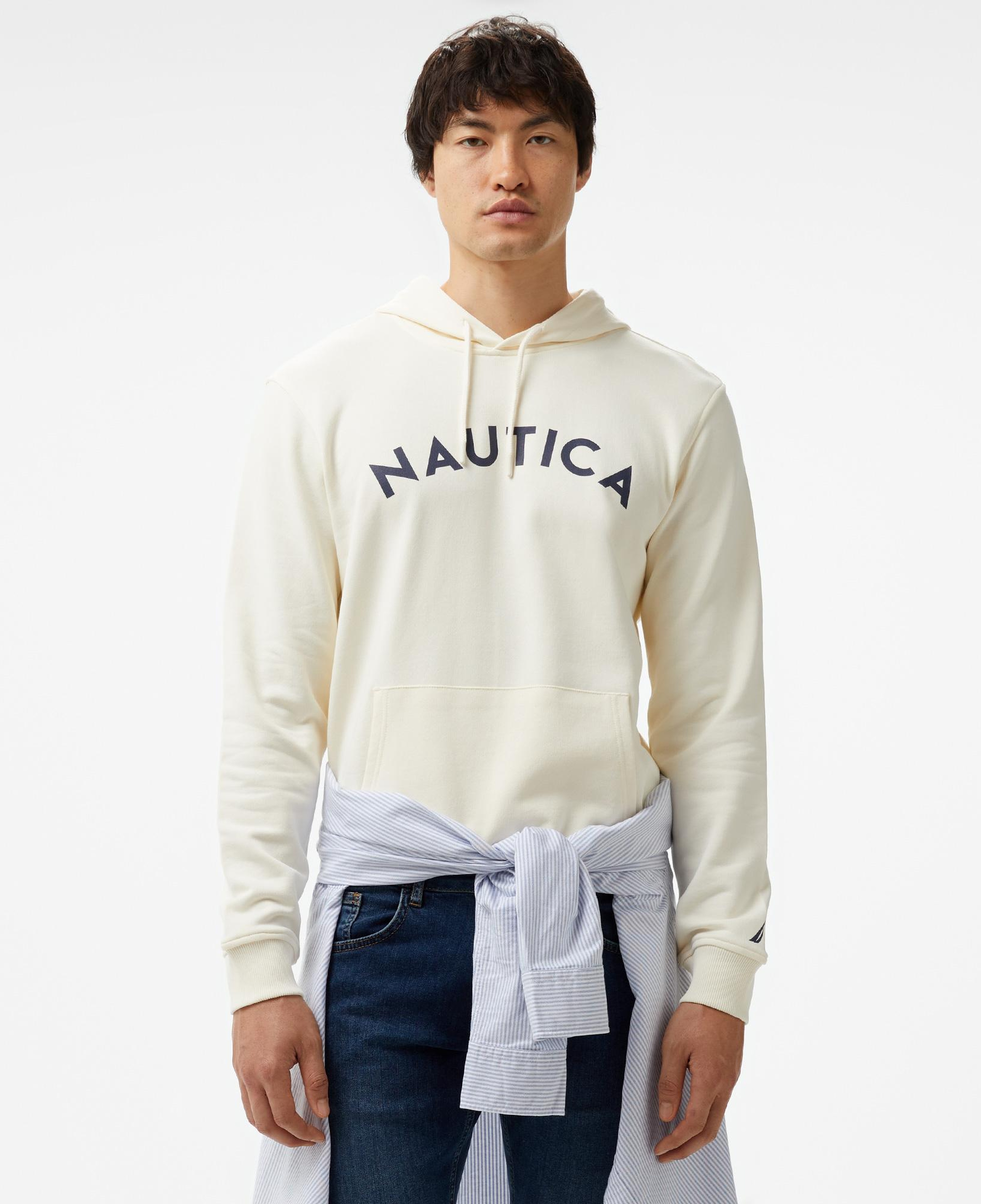 Nautica Erkek Krem Standart Fit Sweatshirt