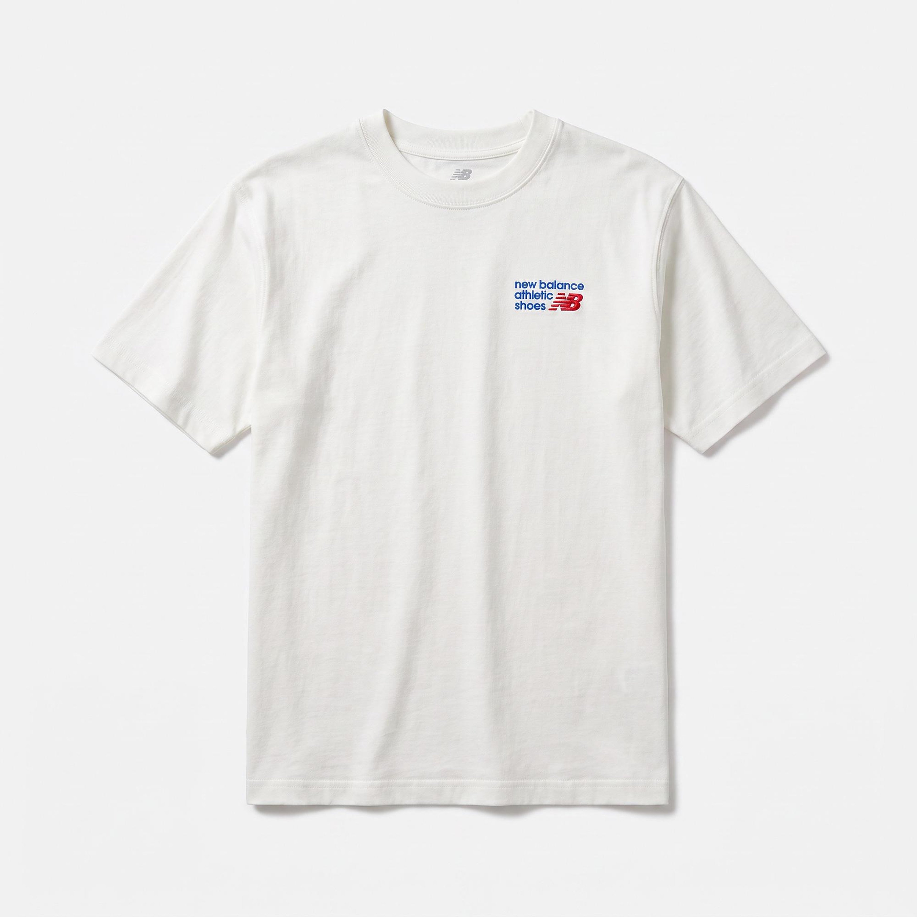 New Balance Lifestyle Erkek Beyaz T-Shirt