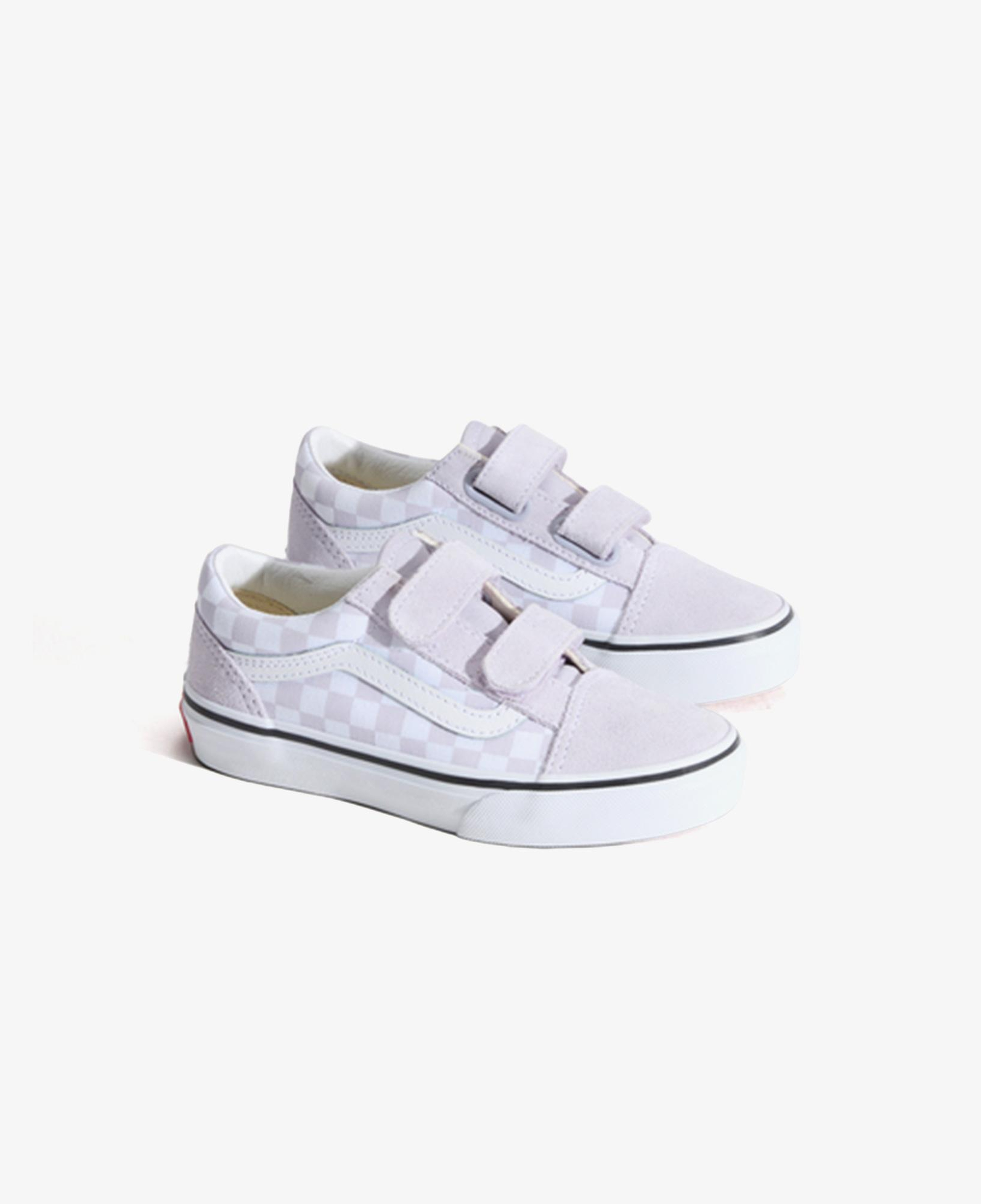 Vans Old Skool V Checkered Çocuk Mor Sneaker