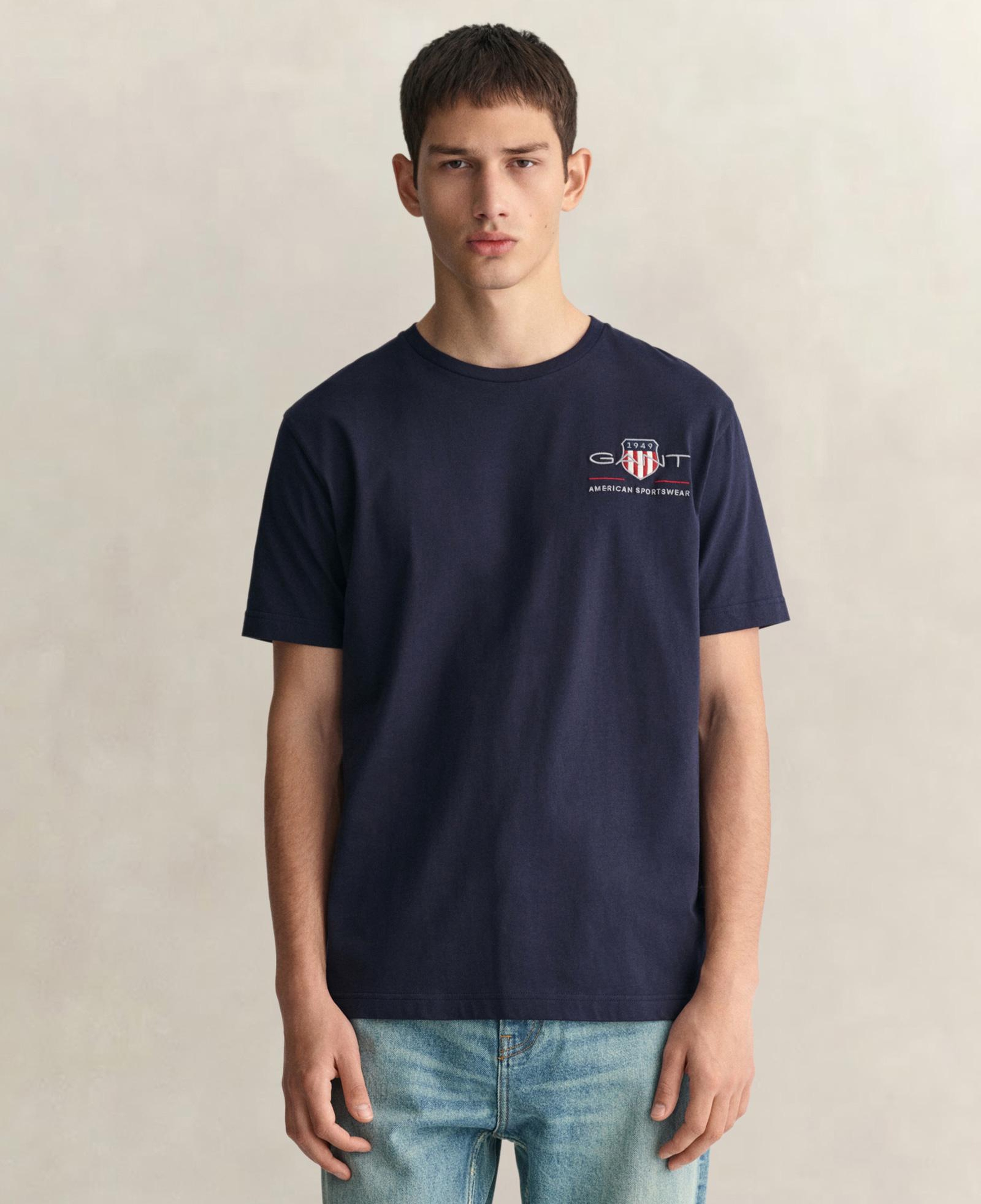 GANT Erkek Lacivert Regular Fit T-Shirt