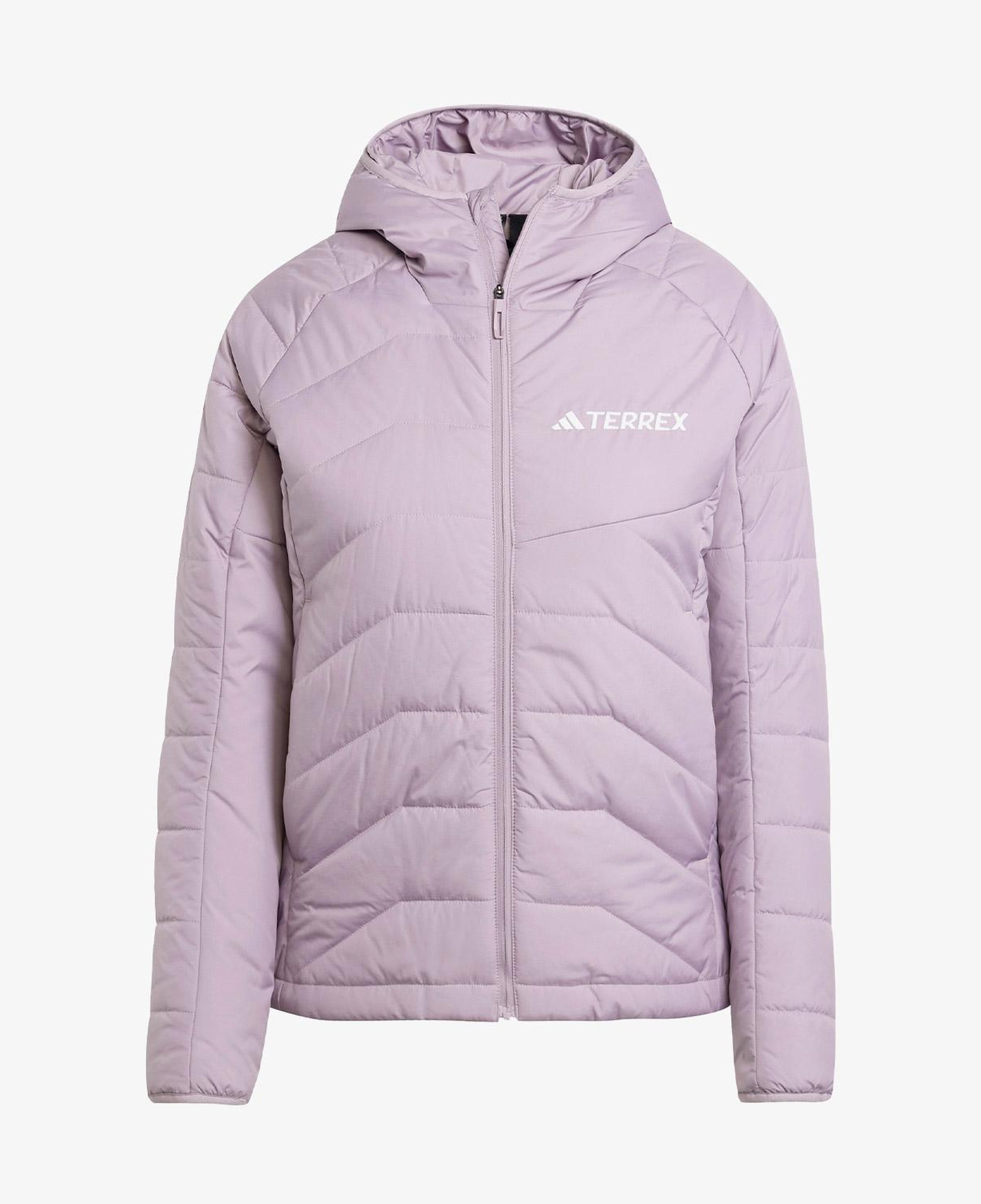 adidas Terrex Multi Synthetic Insulated Kadın Mor Kapüşonlu Mont