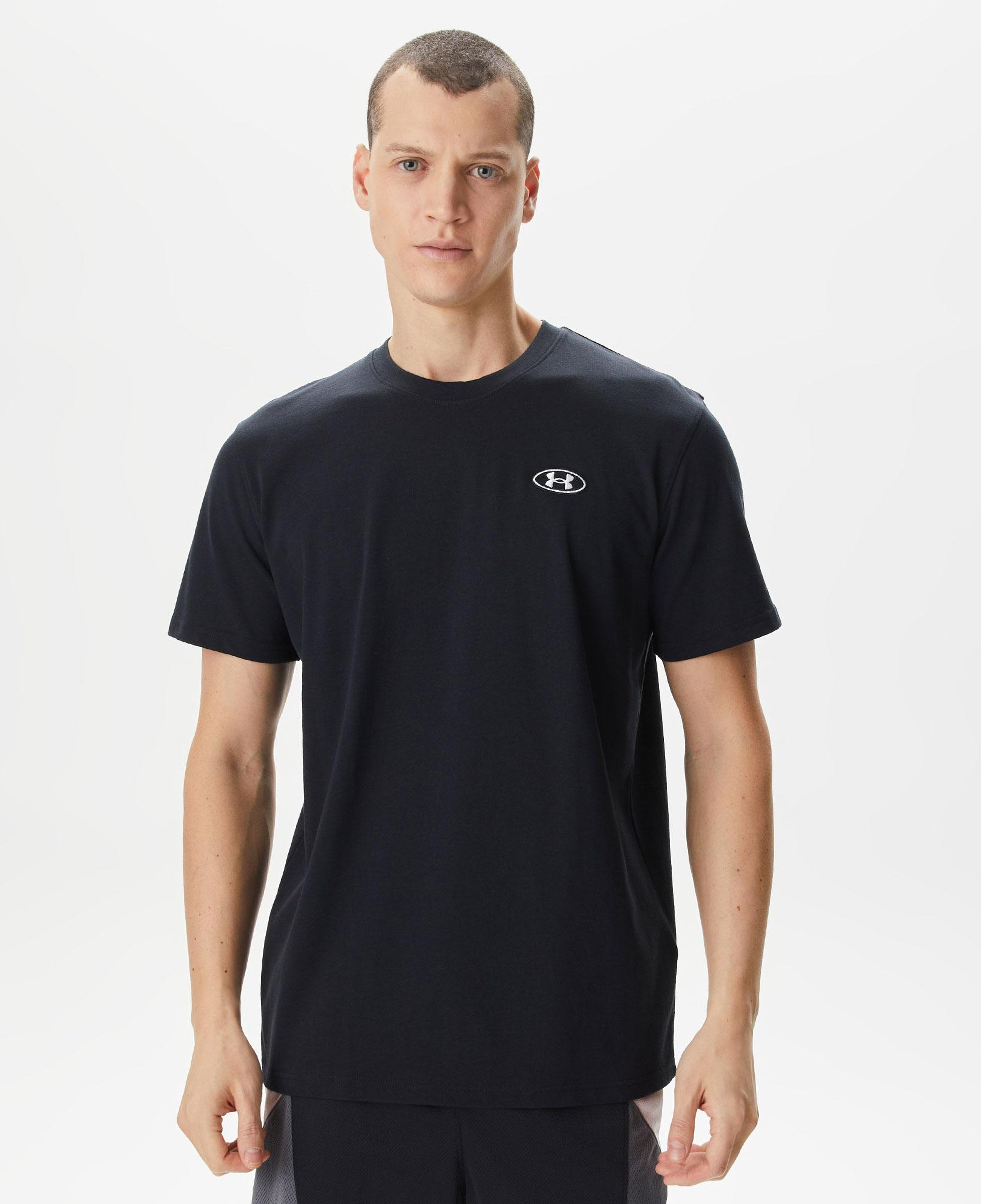 Under Armour Heavyweight LC Patch Erkek Siyah T-Shirt