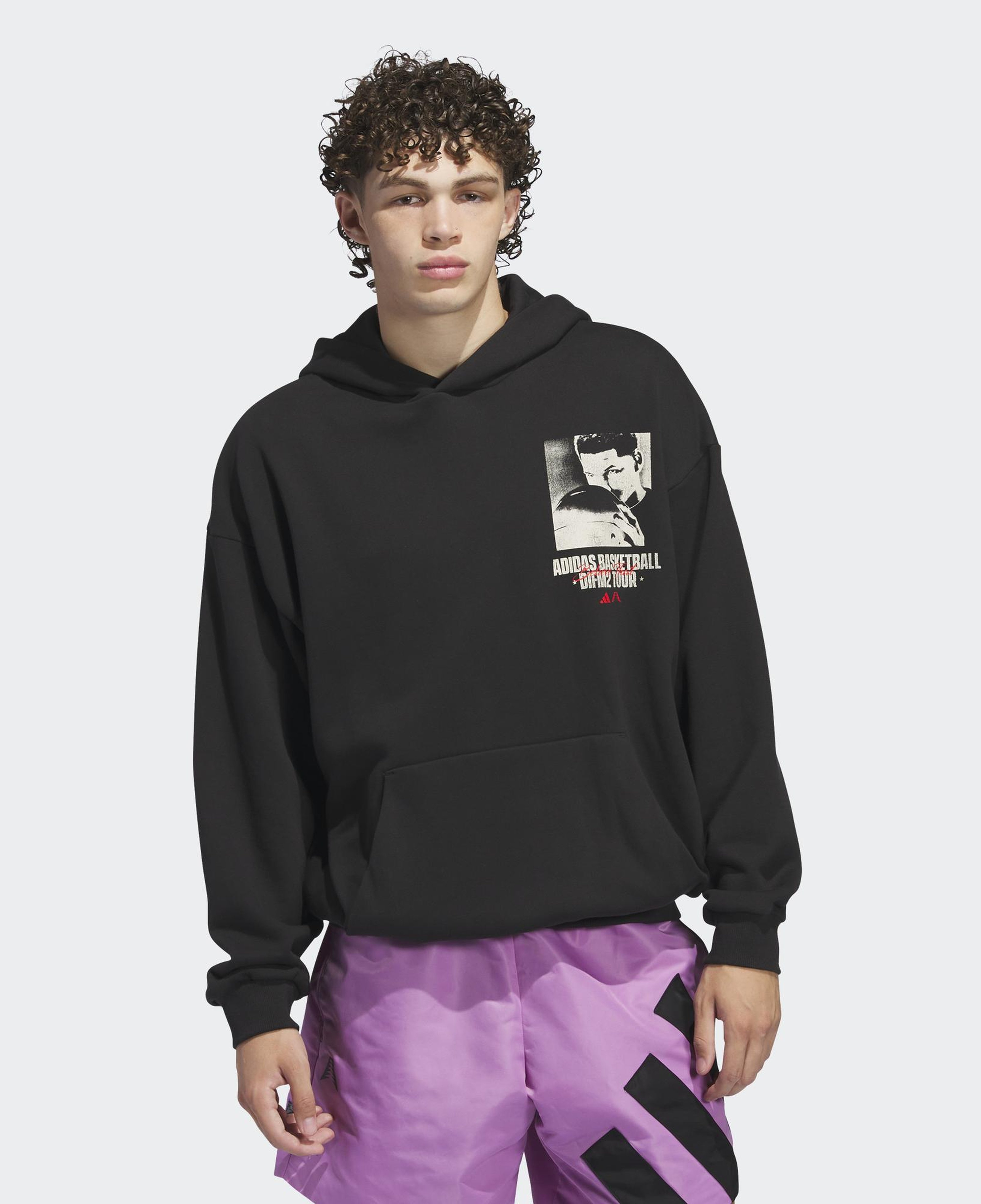 adidas Anthony Edwards Graphic Erkek Siyah Hoodie