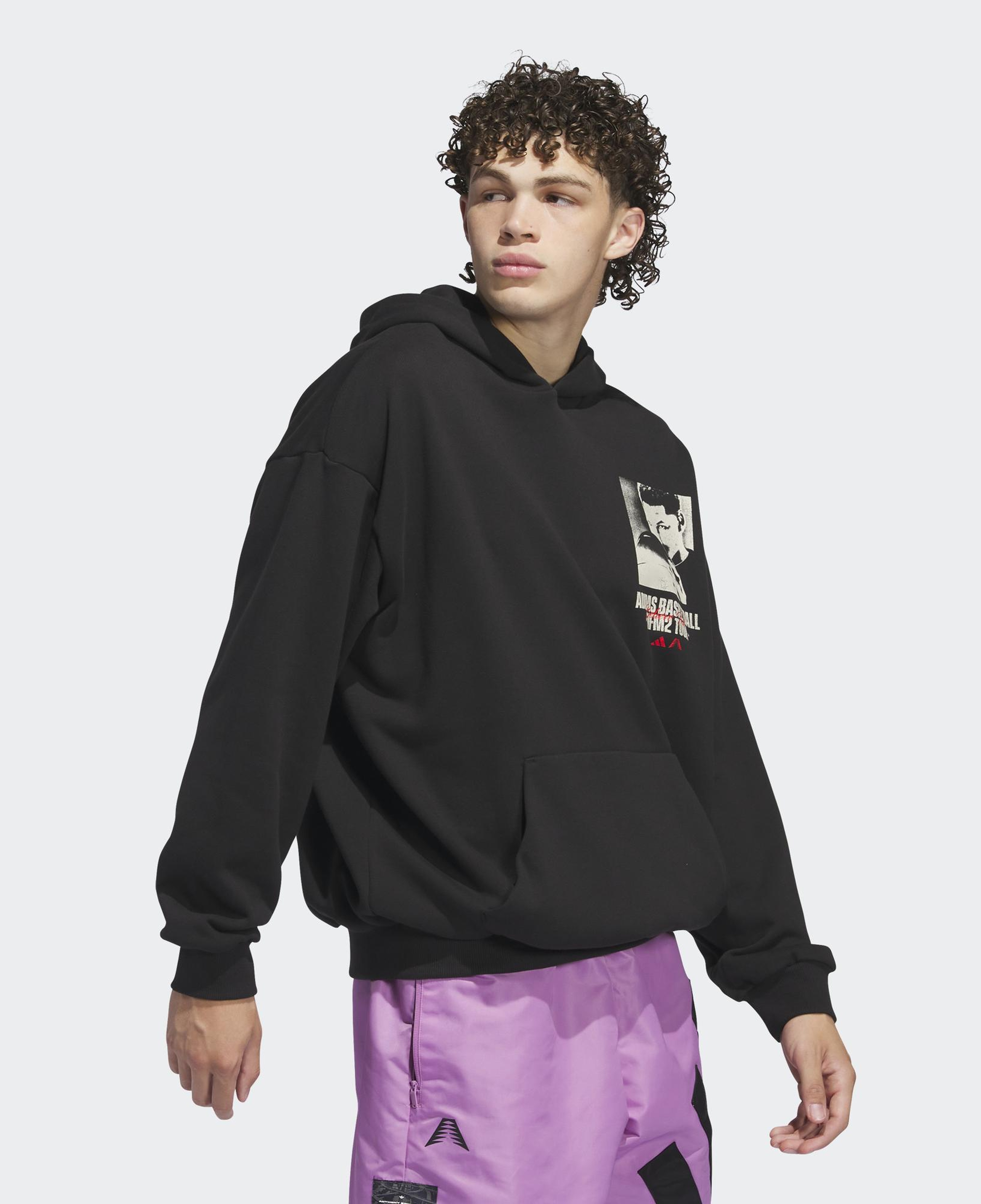 adidas Anthony Edwards Graphic Erkek Siyah Hoodie