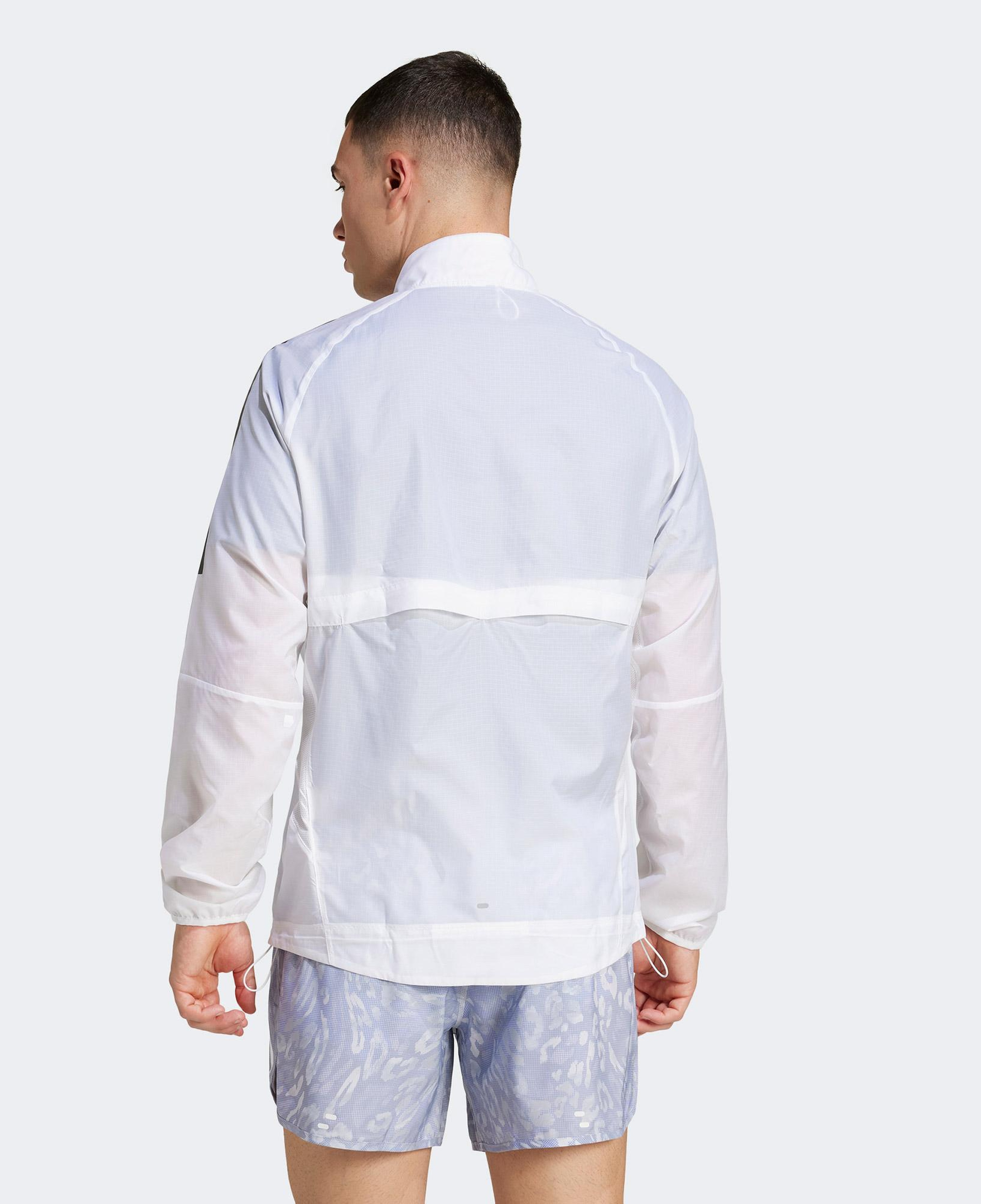 adidas Own The Run 3 Stripes Packable Erkek Beyaz Ceket
