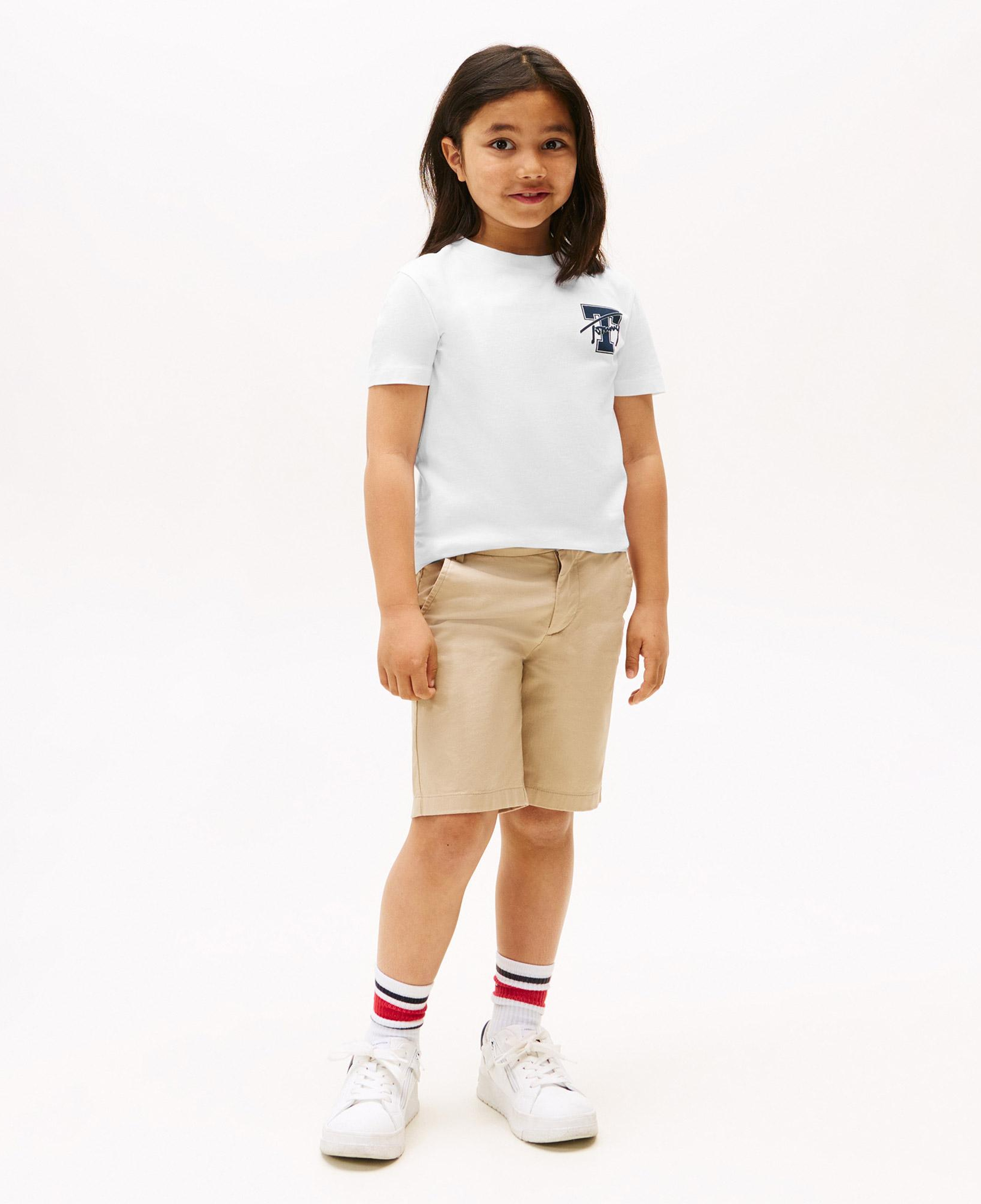 Tommy Hilfiger Varsity Graphic Çocuk Beyaz T-Shirt